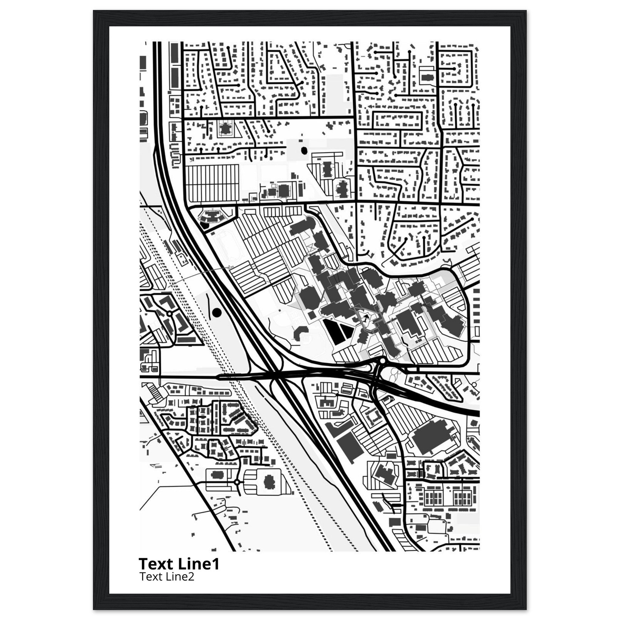 Utah Valley University Campus Map Poster | Graduation Gift - Ink And Atlas