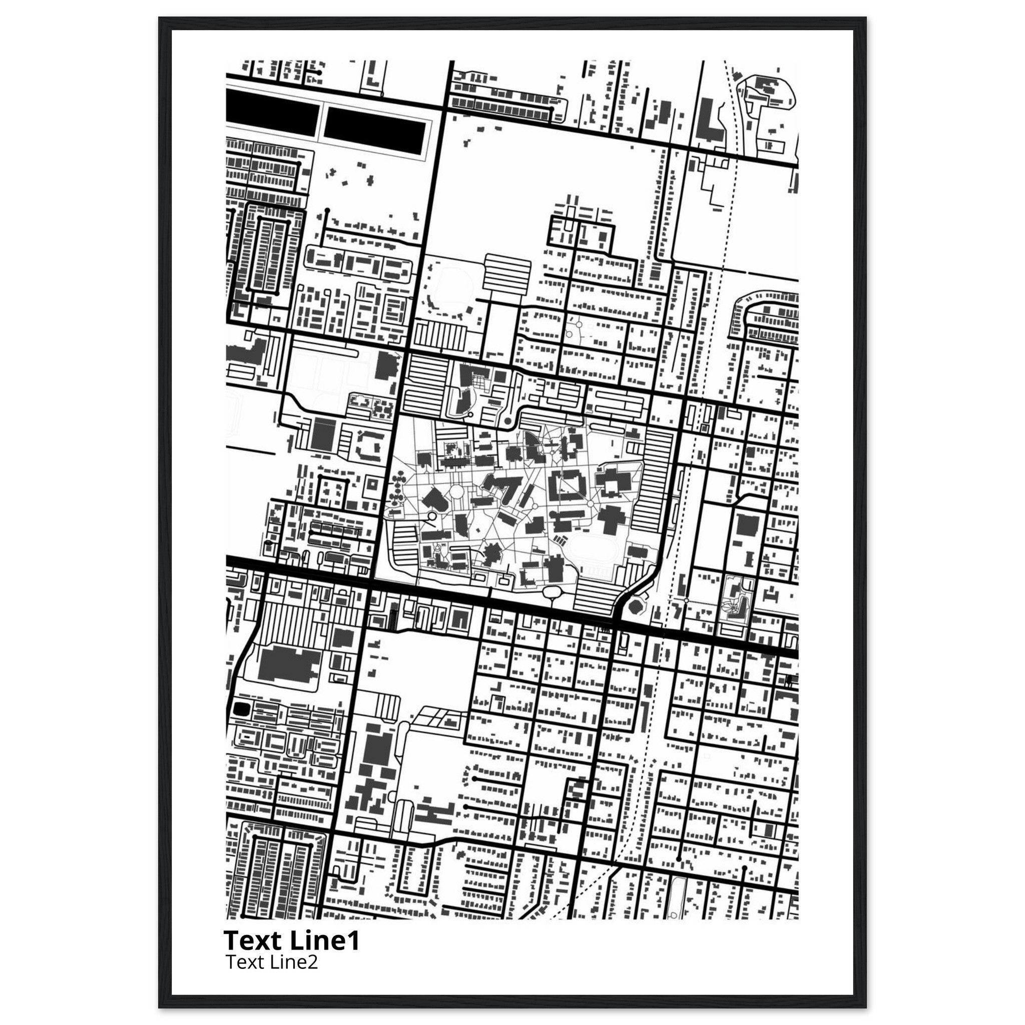 University of Texas Rio Grande Valley Campus Map Poster | Alumni Gift - Ink And Atlas