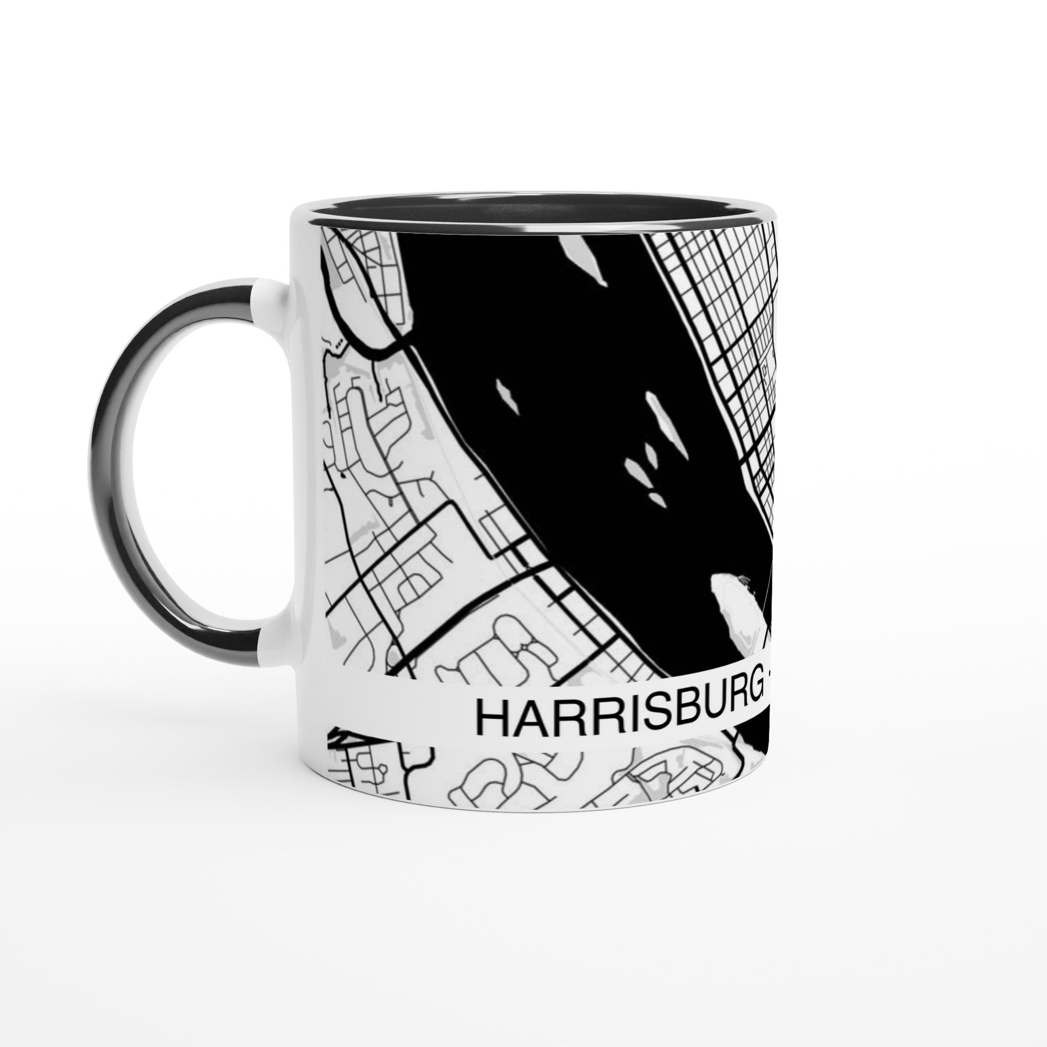 harrisburg modern city map mug 11oz