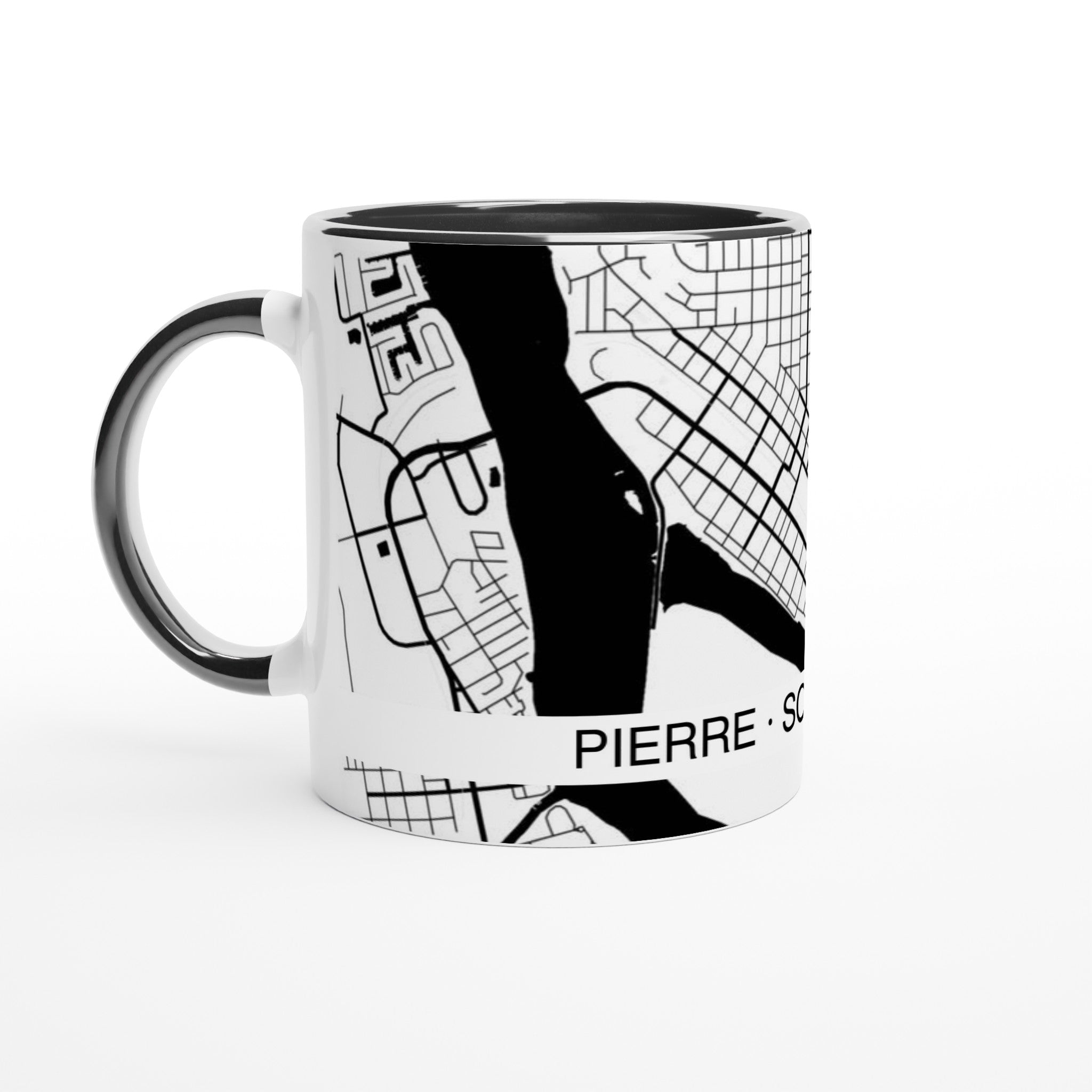 Pierre South Dakota Modern City Map Mug (11oz) - Ink And Atlas