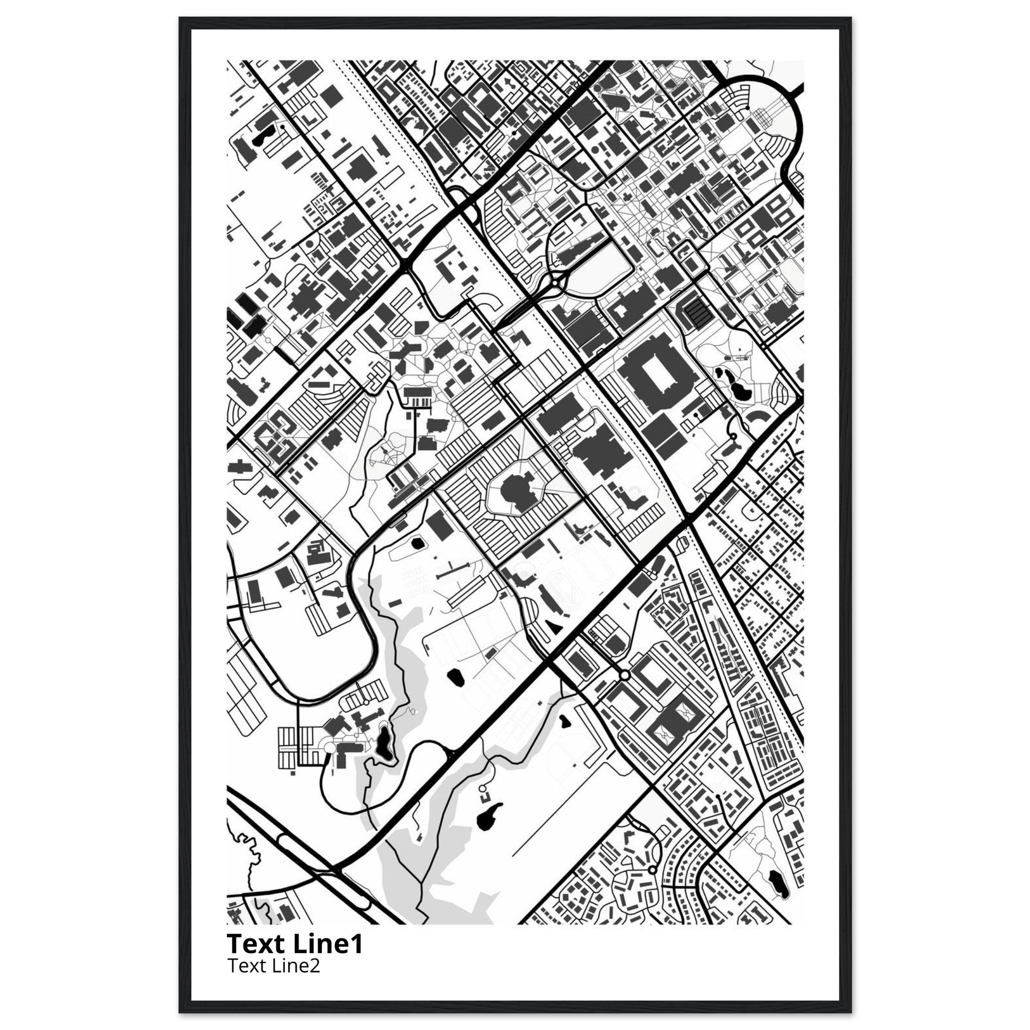 Texas A&M University (College Station) Campus Poster | Graduation Gift - Ink And Atlas