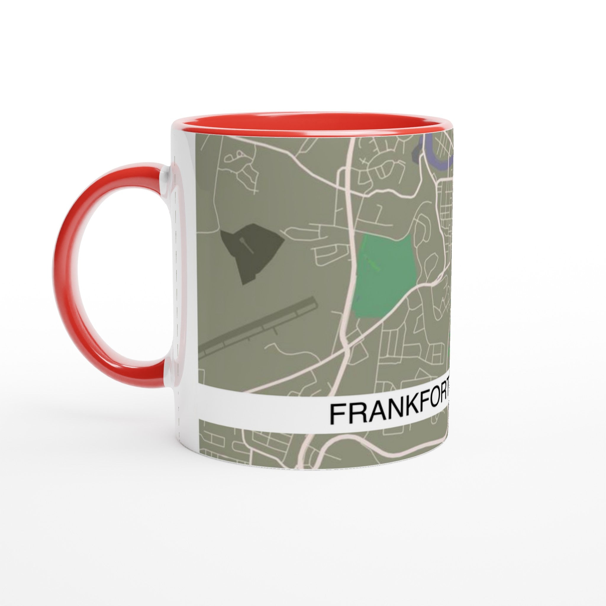Frankfort Kentucky Modern City Map Mug (11oz) - Ink And Atlas