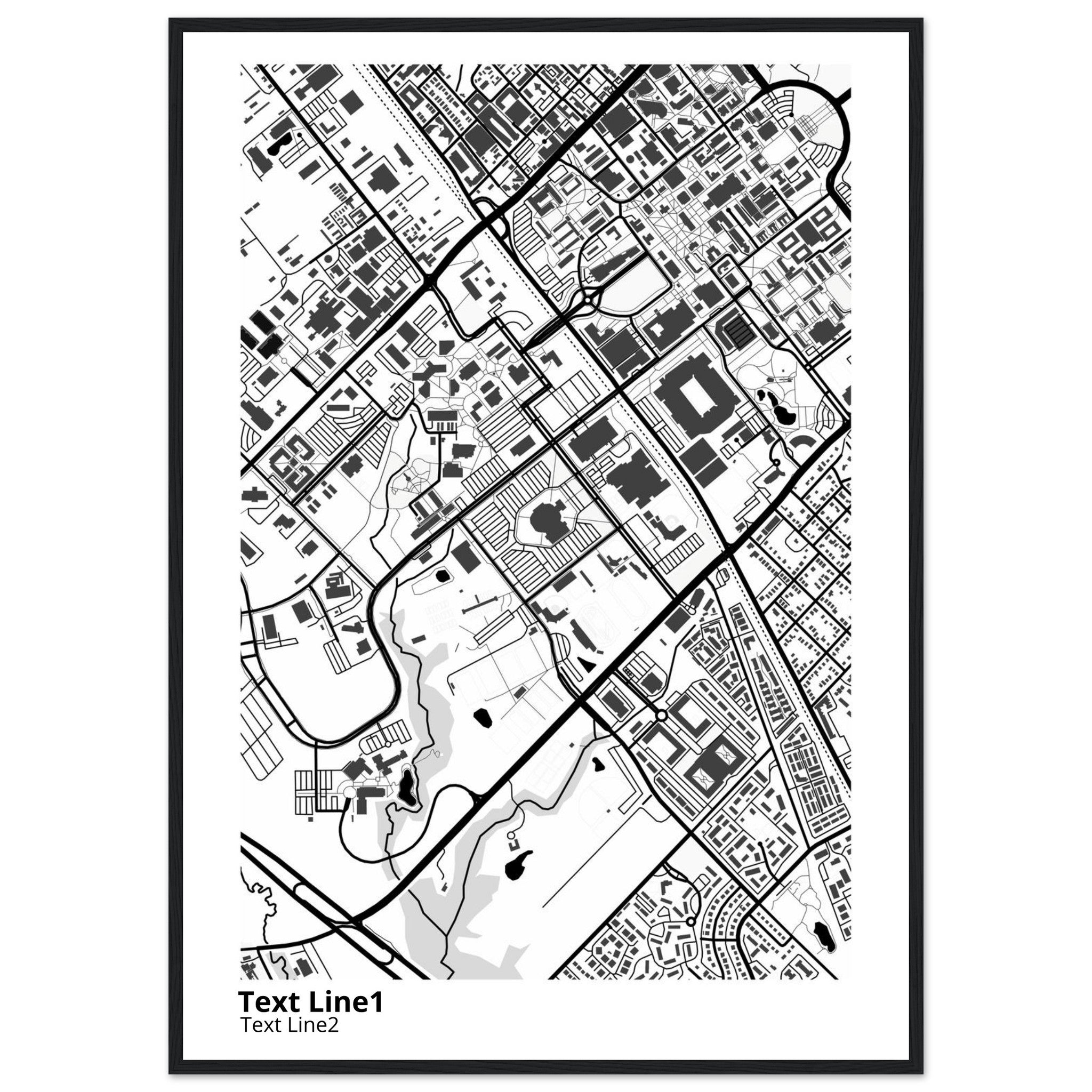 Texas A&M University (College Station) Campus Poster | Graduation Gift - Ink And Atlas