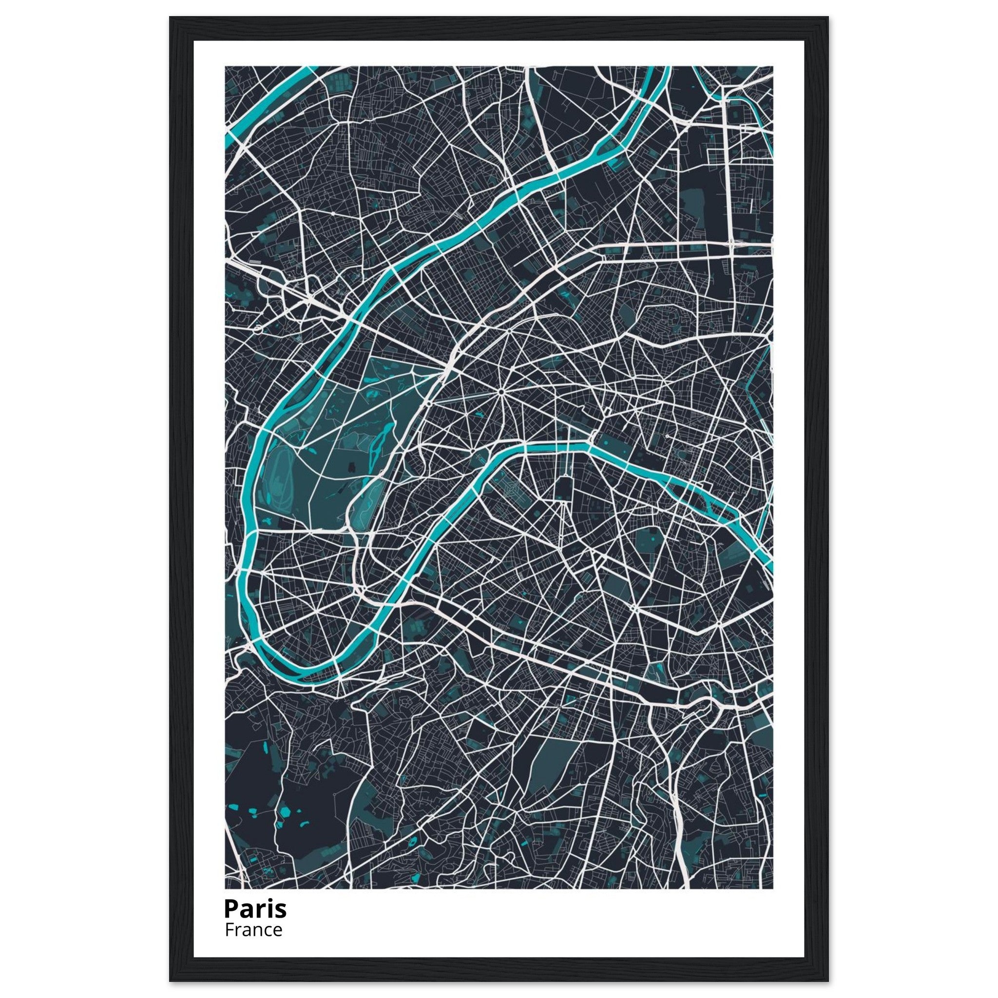 Custom Modern City Map Print - Ink And Atlas