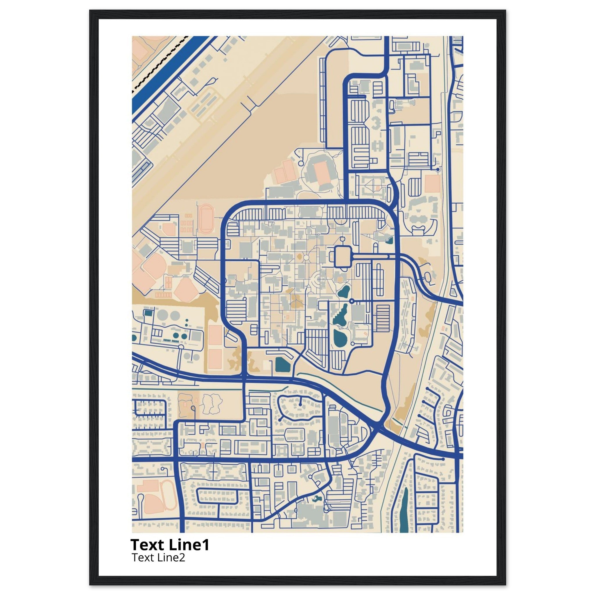florida atlantic university campus map poster