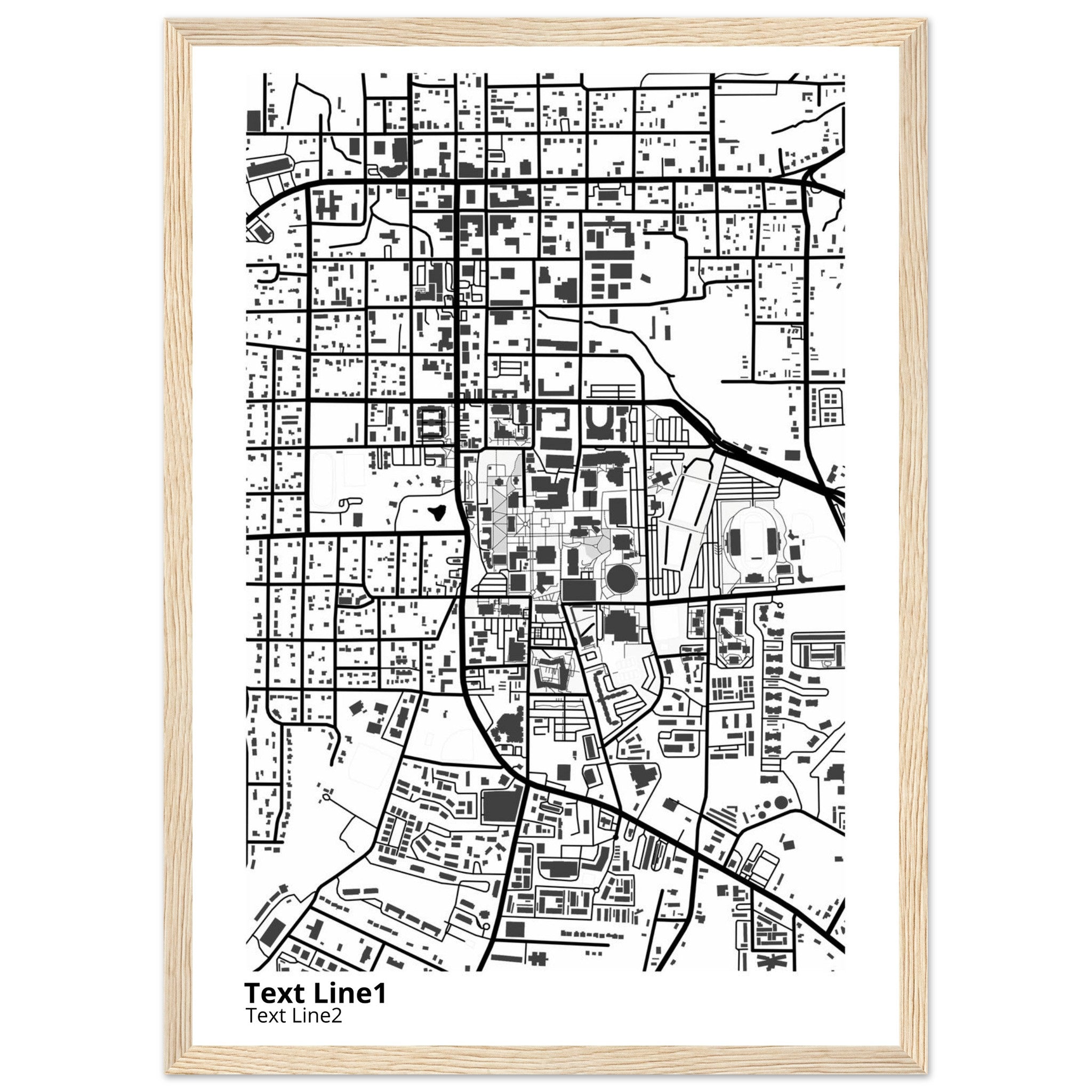 Sam Houston State University Texas Campus Map Poster | Graduation Gift - Ink And Atlas