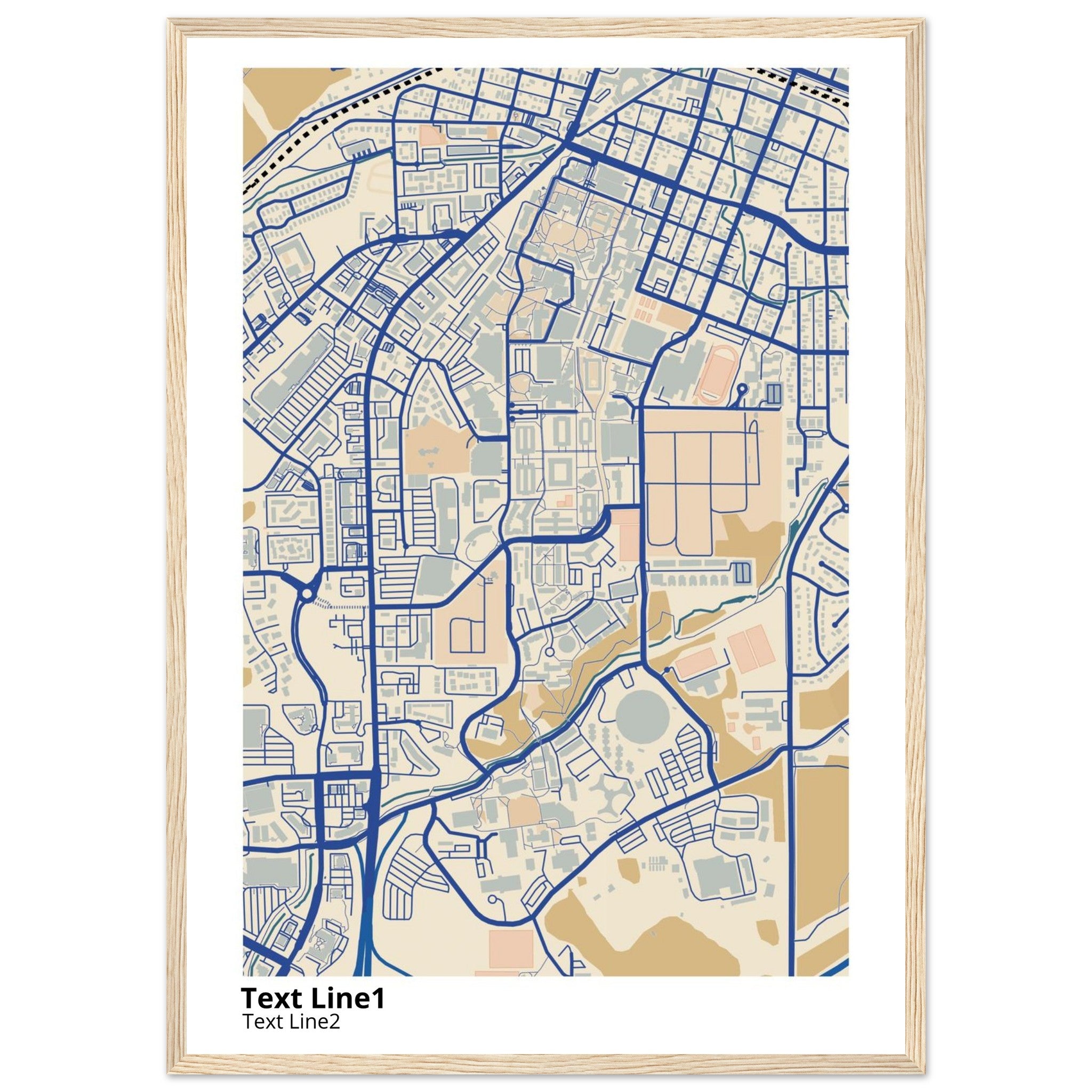 northern arizona university campus map poster