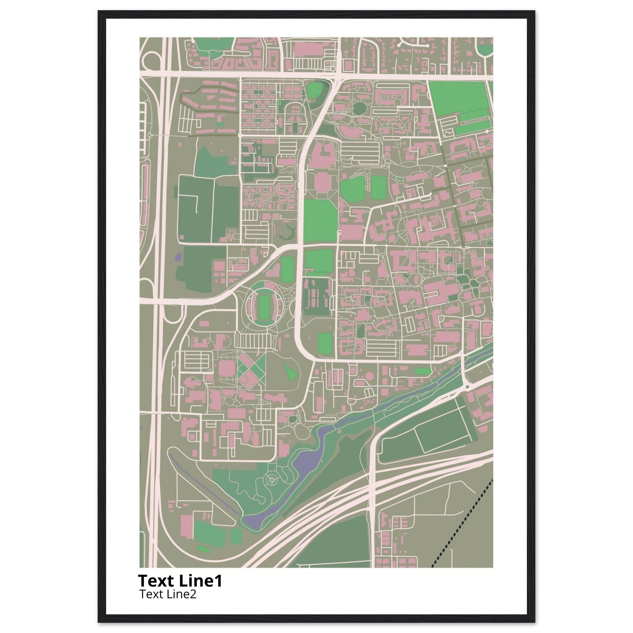 university of california davis campus map poster