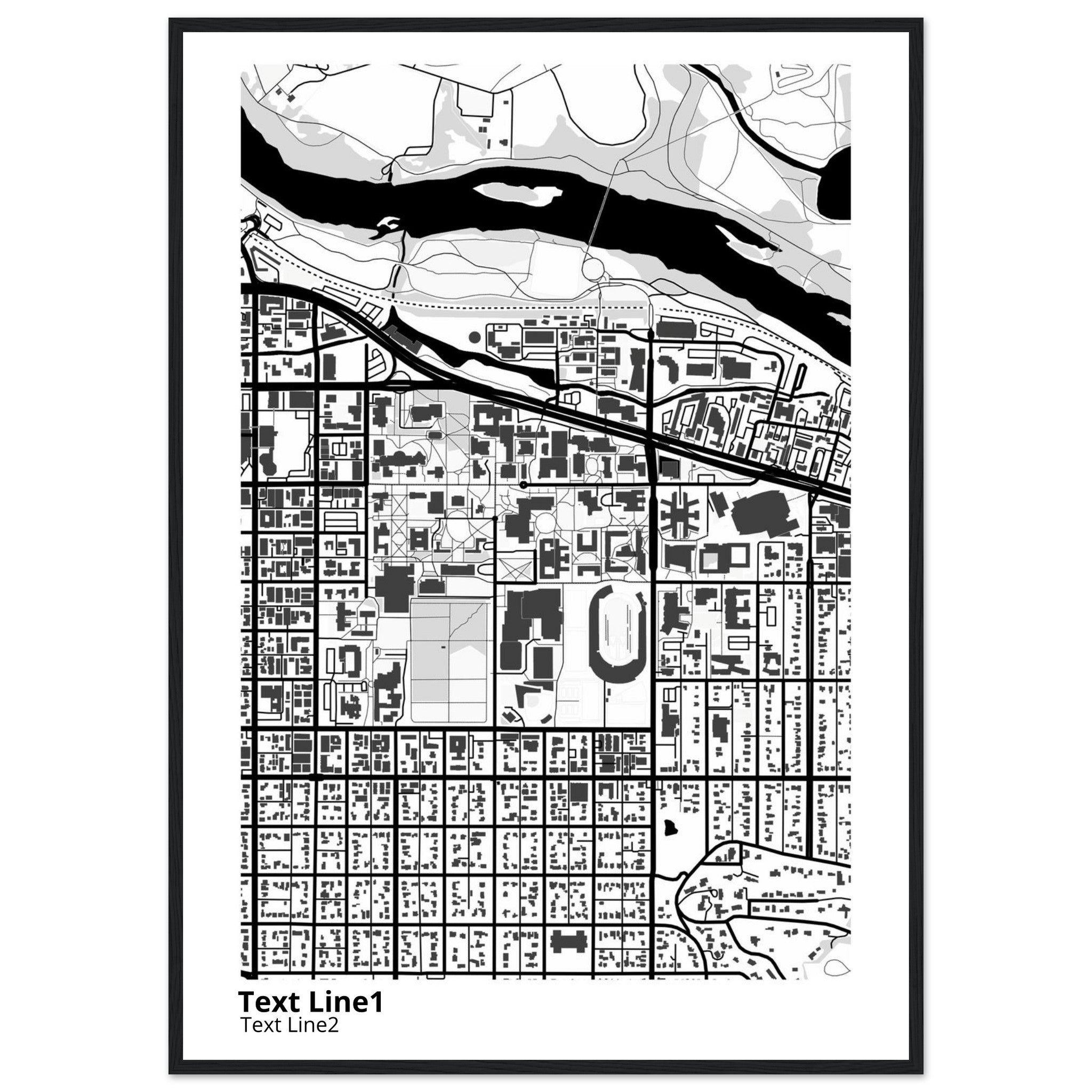 University of Oregon Campus Map Poster | Graduation Gift - Ink And Atlas