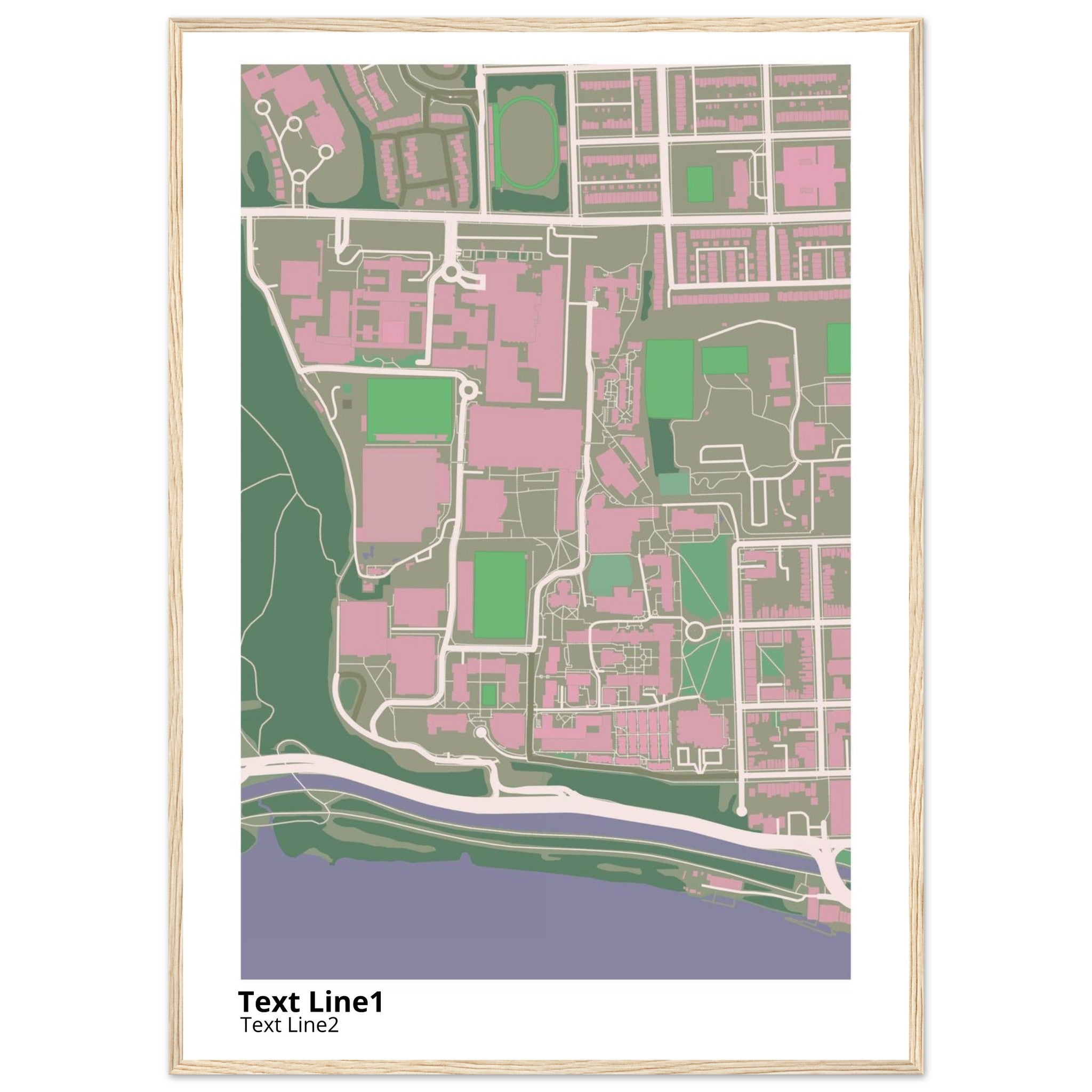 georgetown university campus map poster