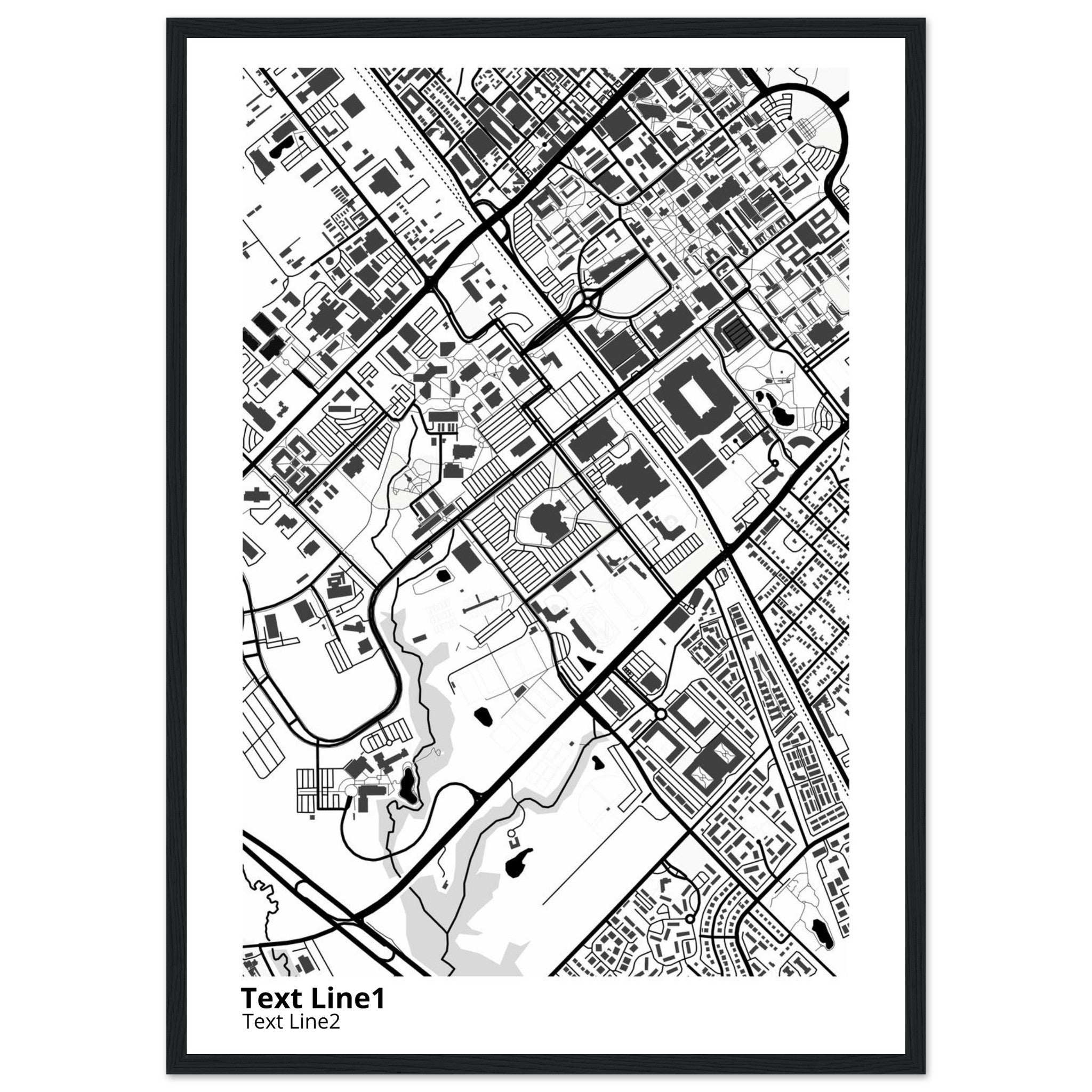 Texas A&M University (College Station) Campus Poster | Graduation Gift - Ink And Atlas