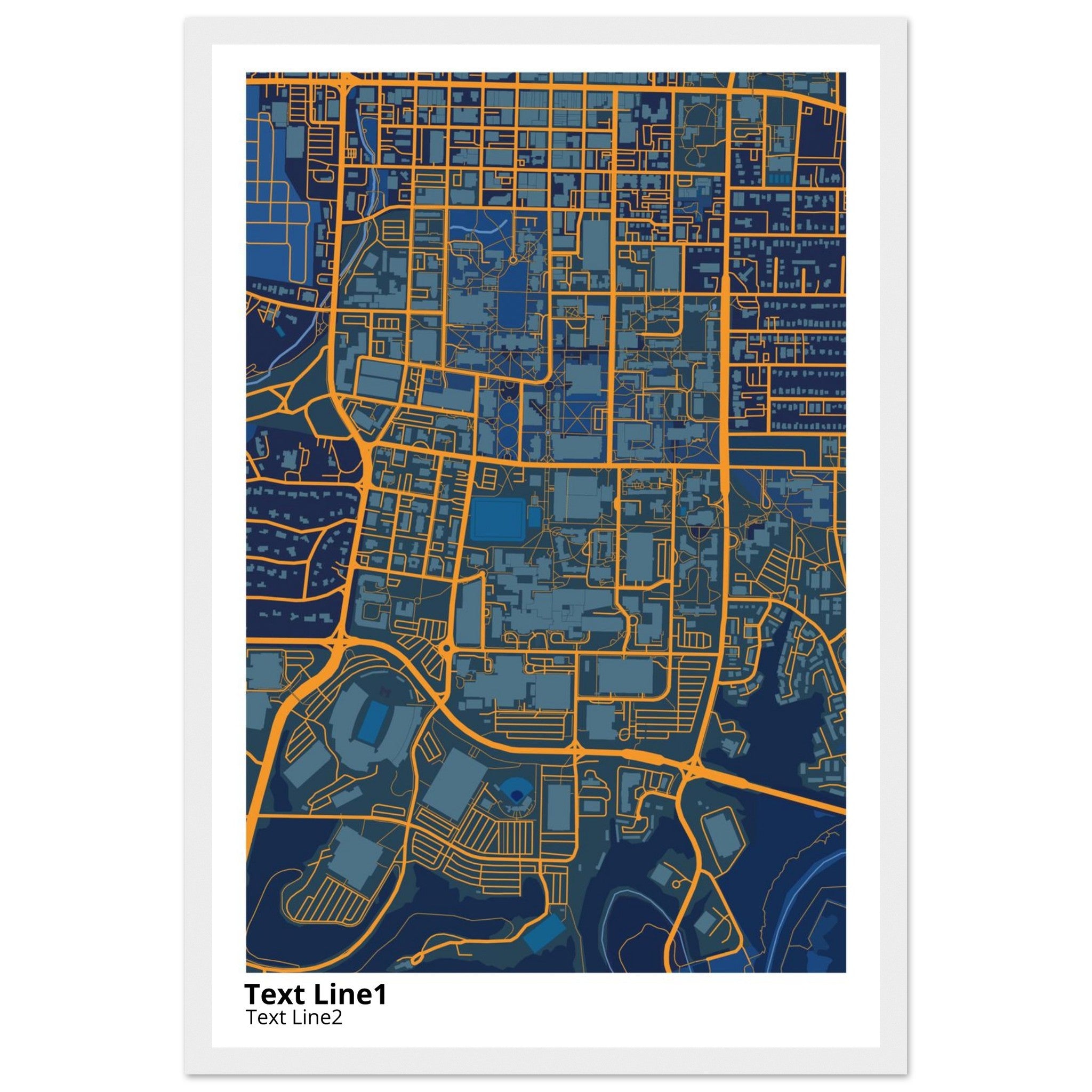 university of missouri columbia campus map poster