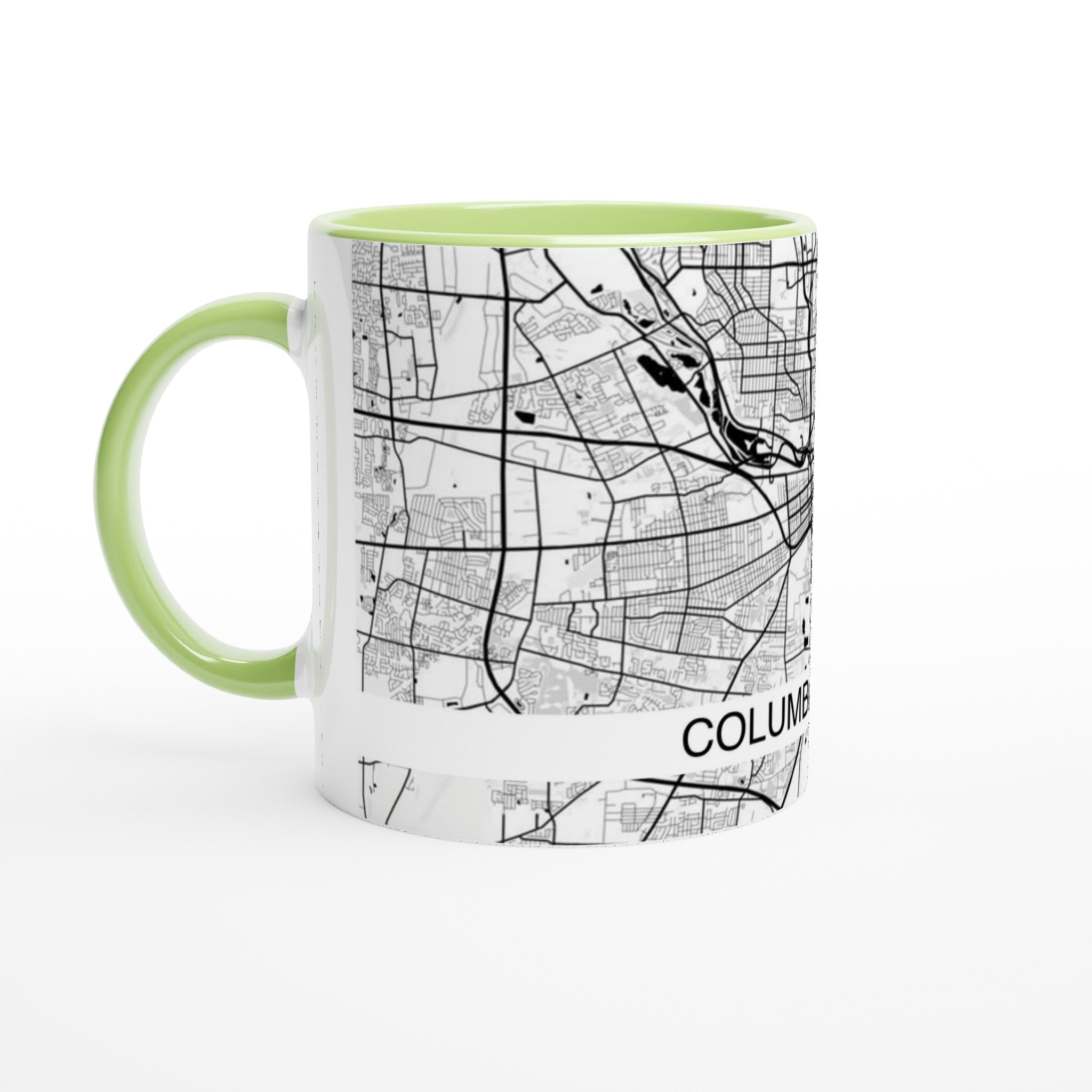 Columbus Ohio Modern City Map Mug (11oz) - Ink And Atlas