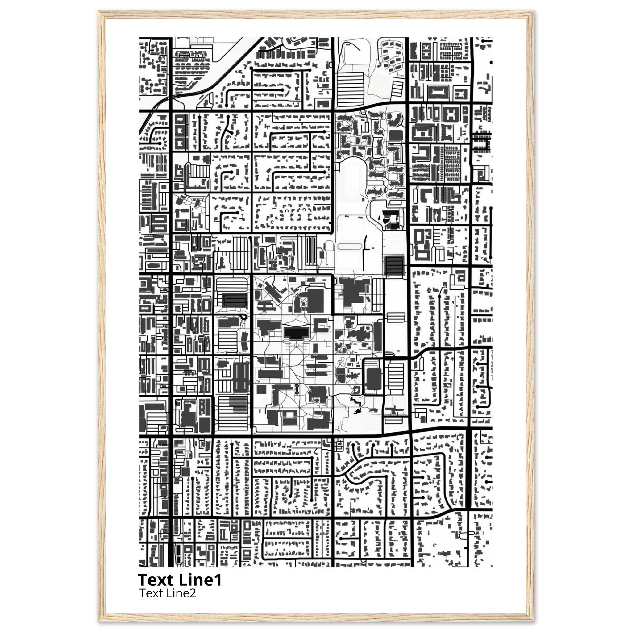 california state university northridge campus map poster