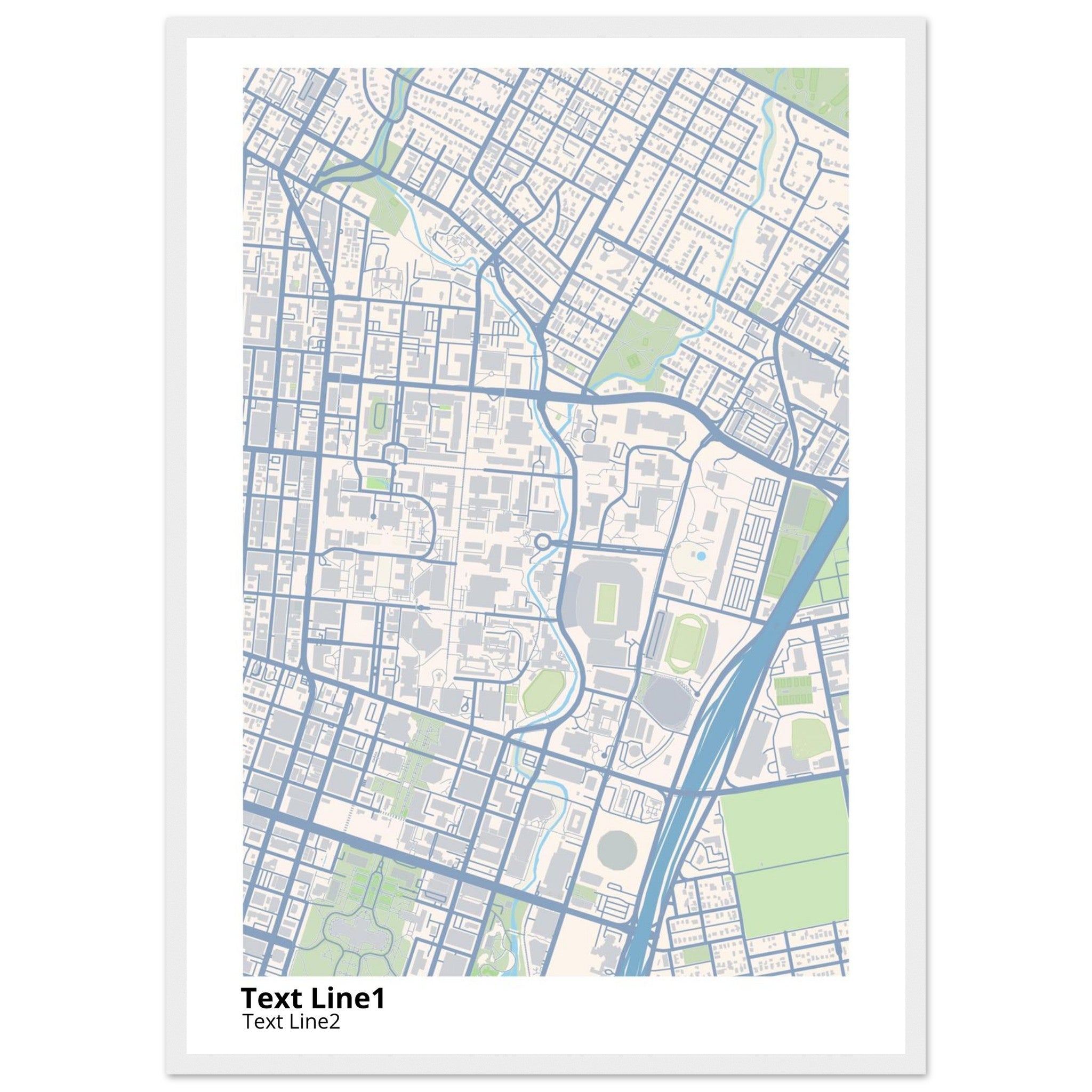 University of Texas at Austin Campus Map Poster | Graduation Gift - Ink And Atlas