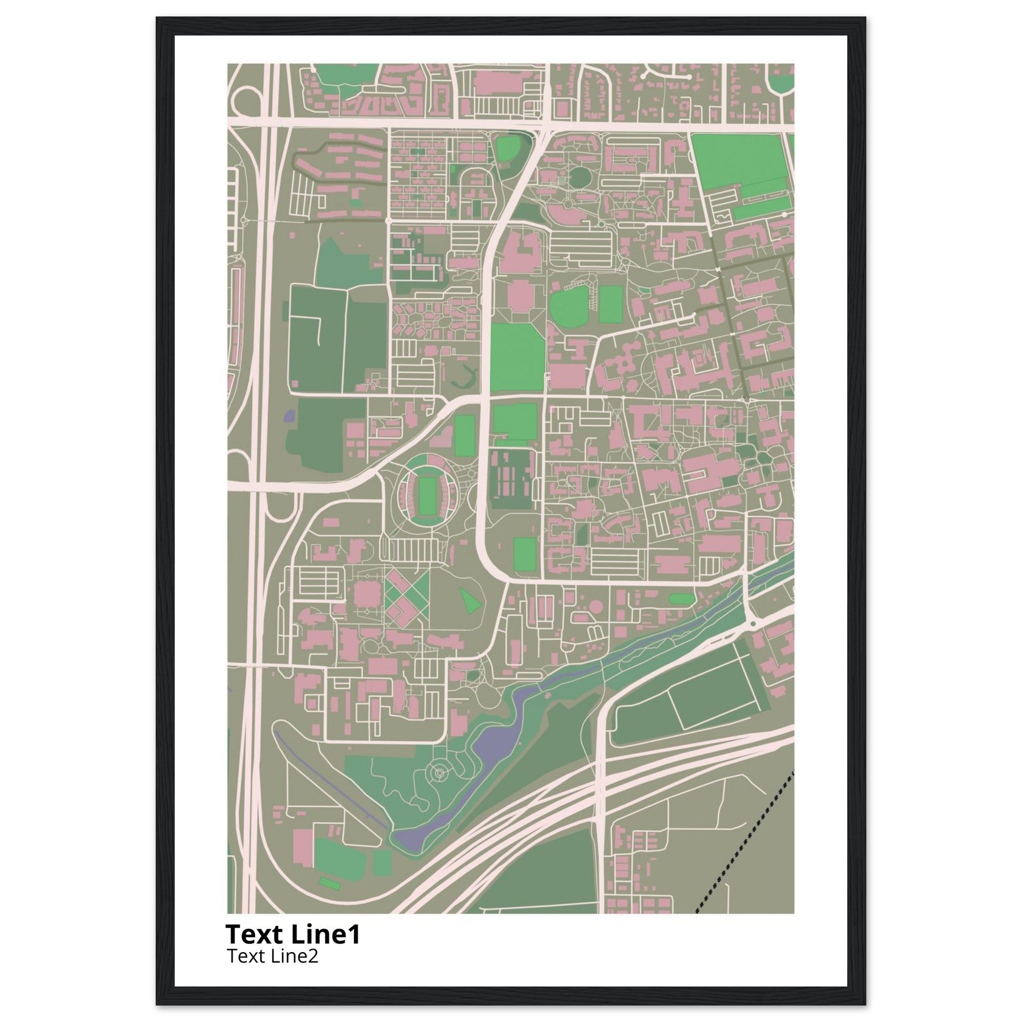 university of california davis campus map poster