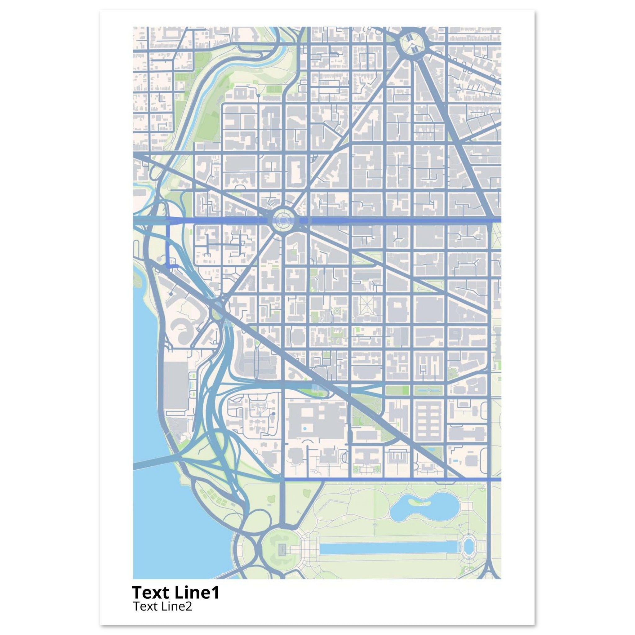 george washington university campus map poster