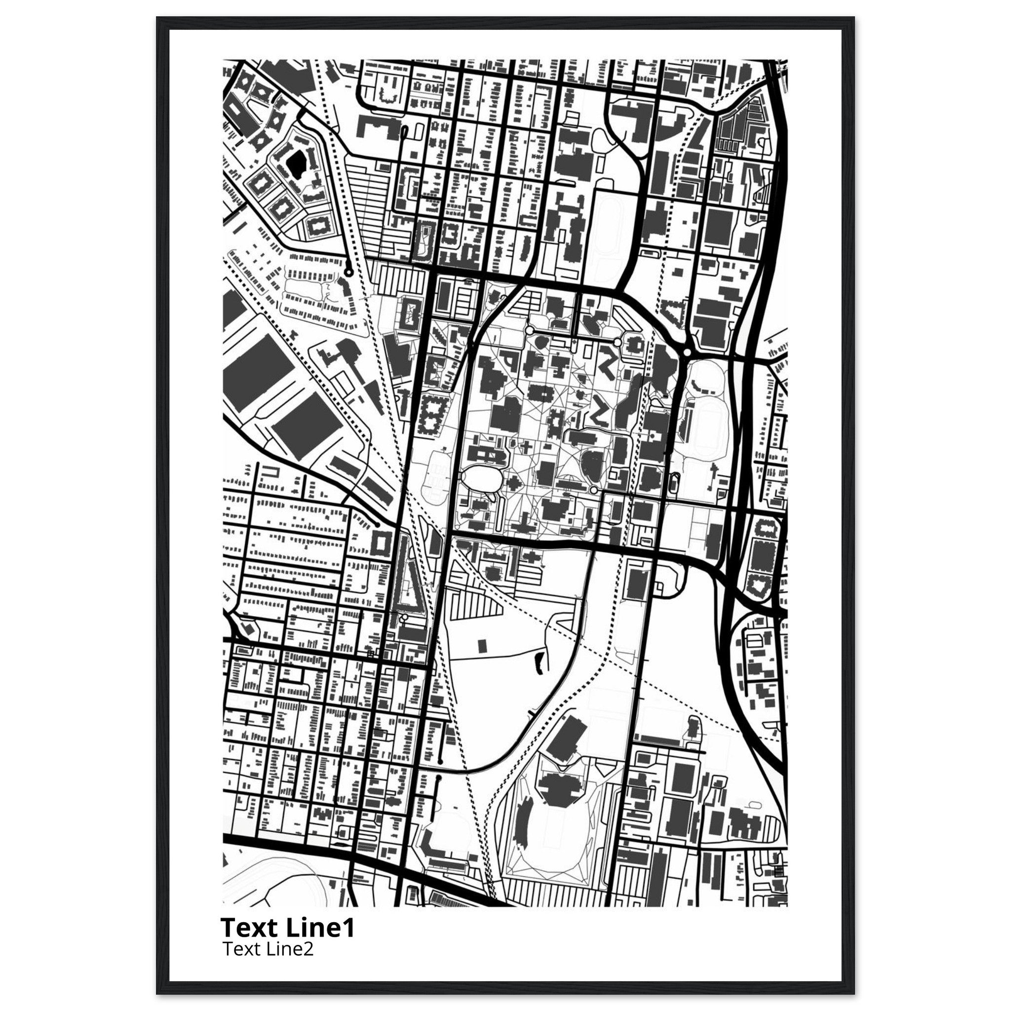 university of louisville campus map poster