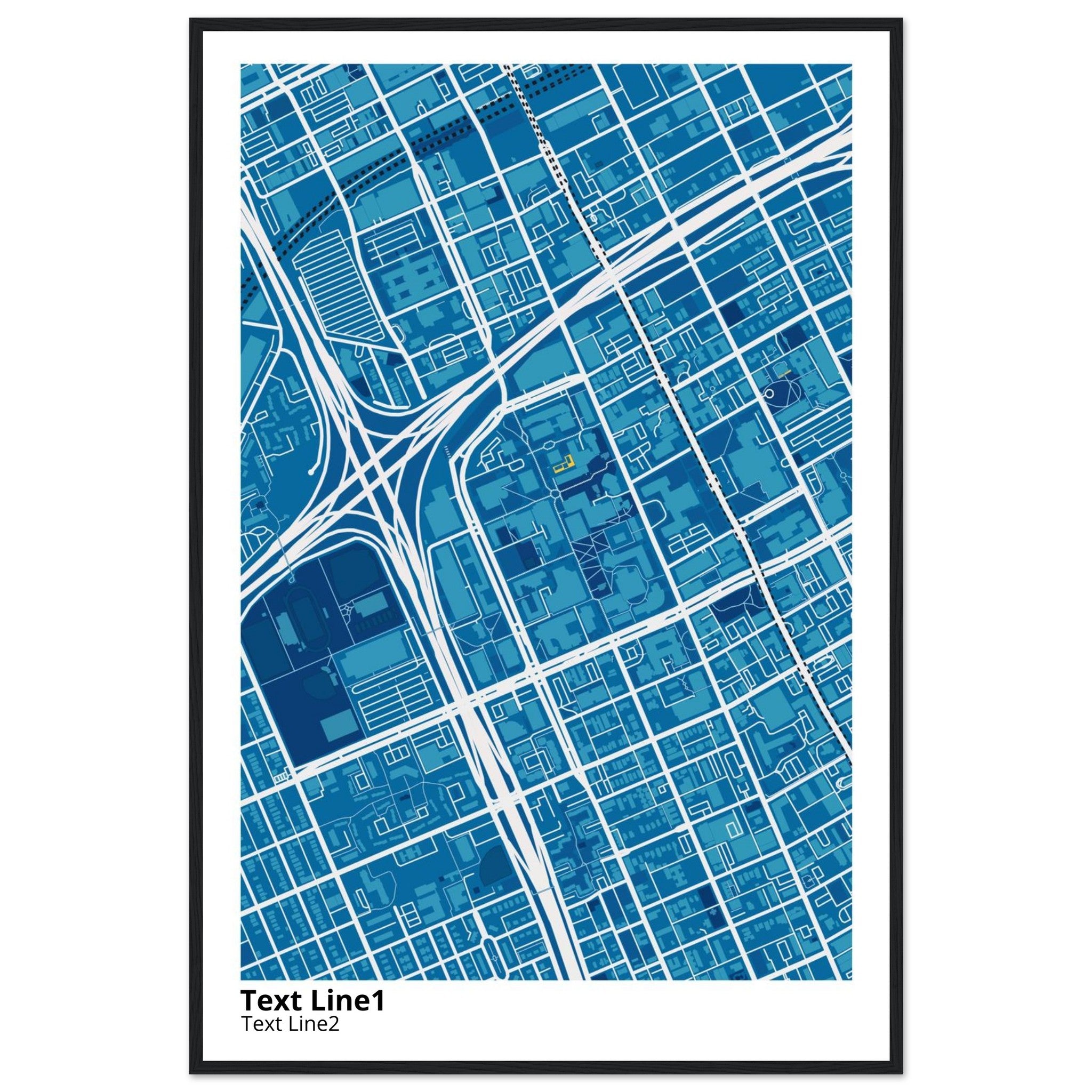 wayne state university campus map poster