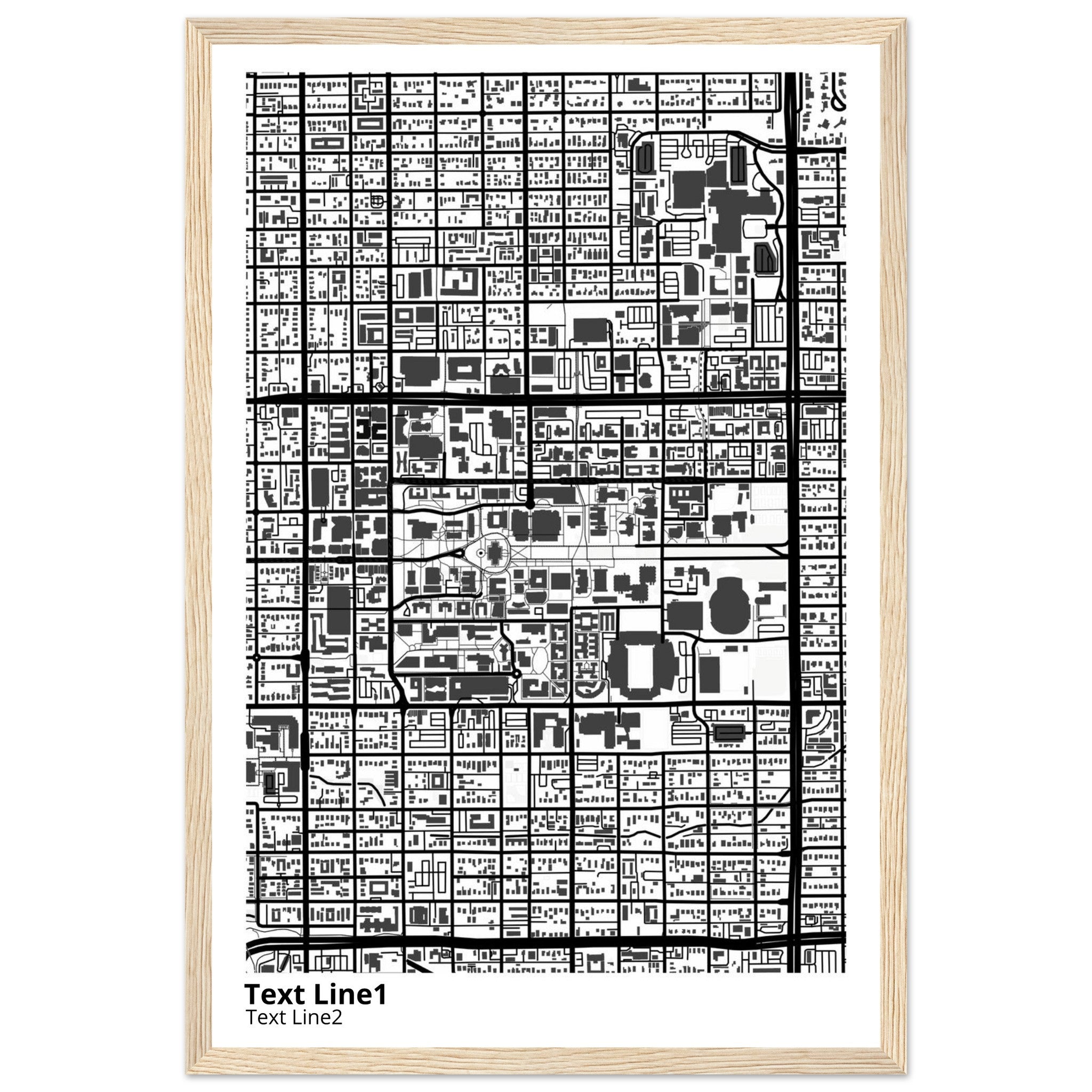 university of arizona campus map poster