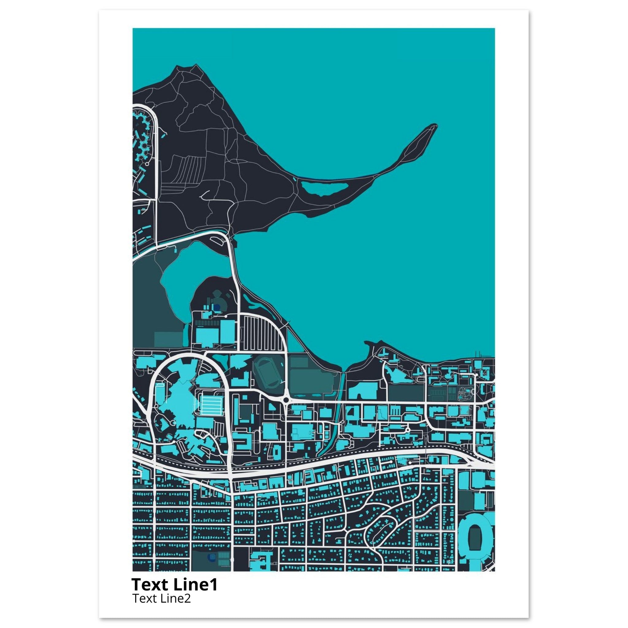 University of Wisconsin (Madison) Campus Map Poster | Graduation Gift - Ink And Atlas