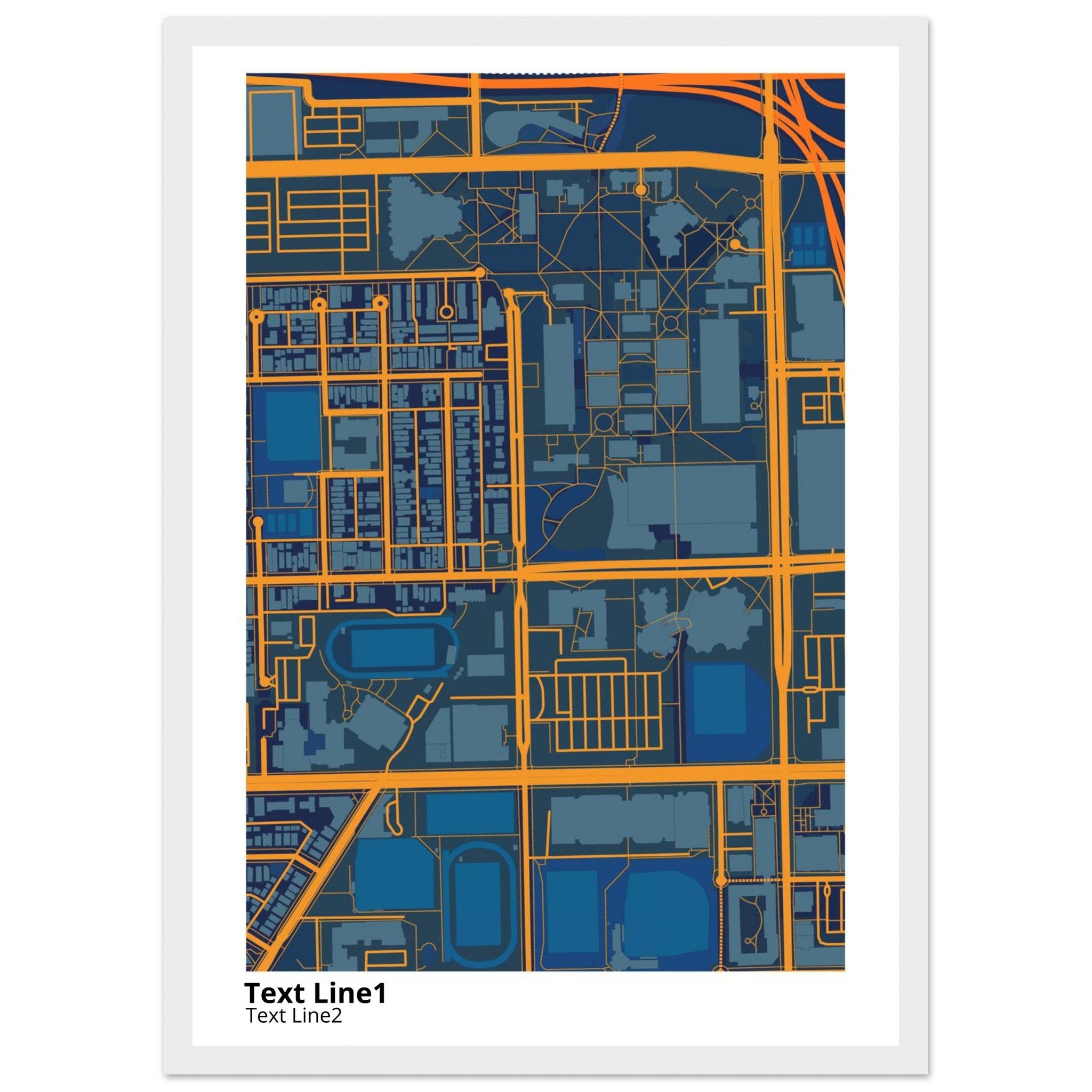 university of illinois chicago campus map poster