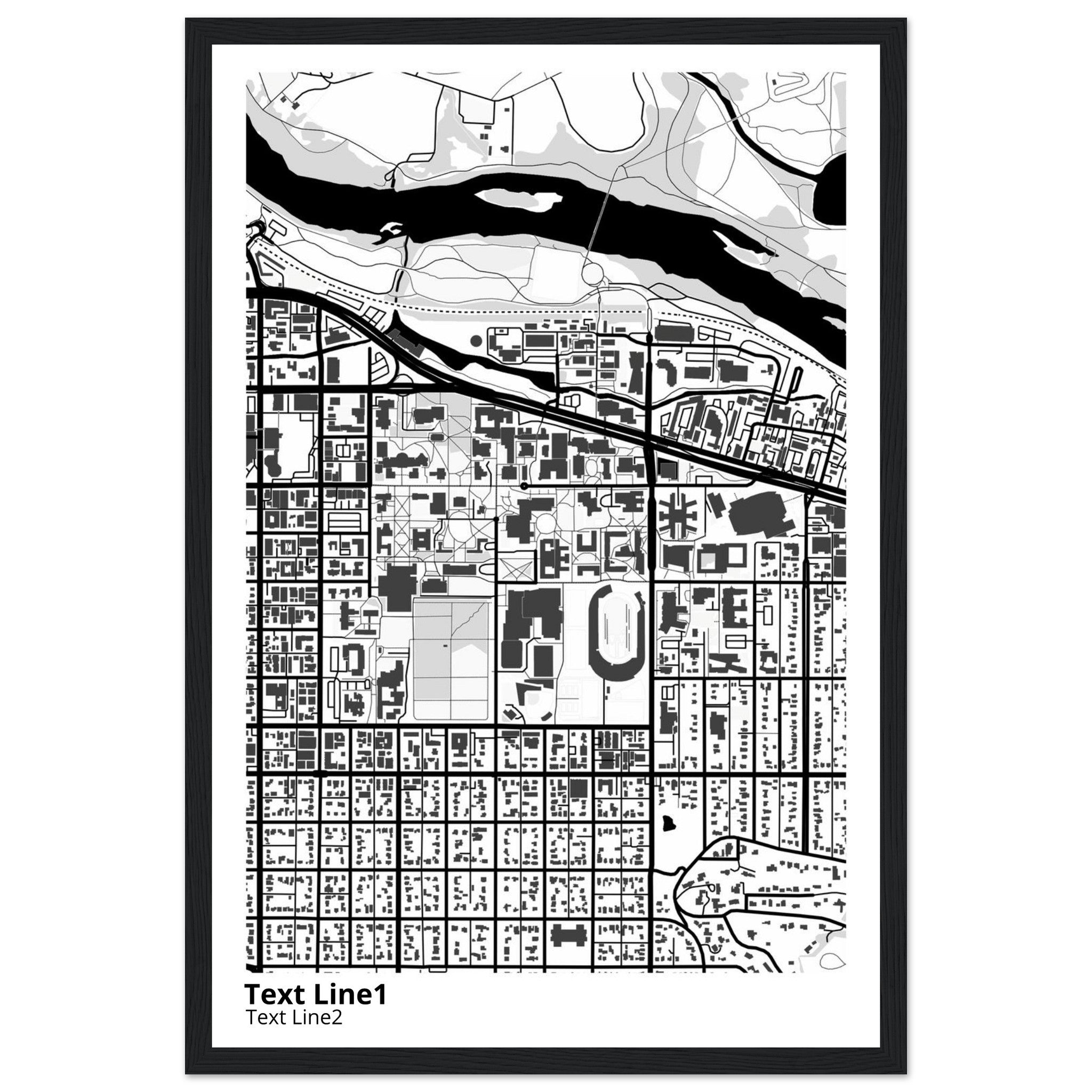 University of Oregon Campus Map Poster | Graduation Gift - Ink And Atlas