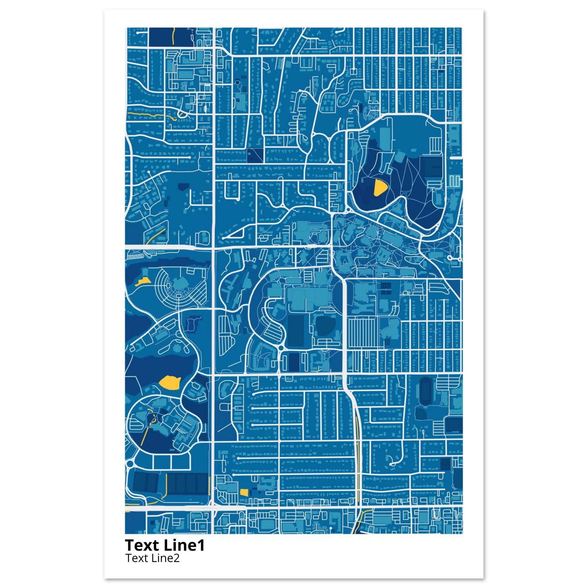 university of kansas campus map poster