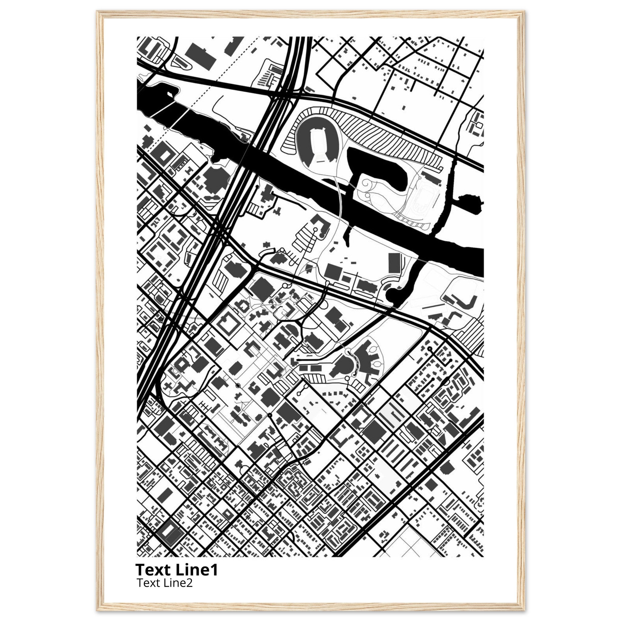 Baylor University Texas Campus Map Poster | Graduation Gift - Ink And Atlas