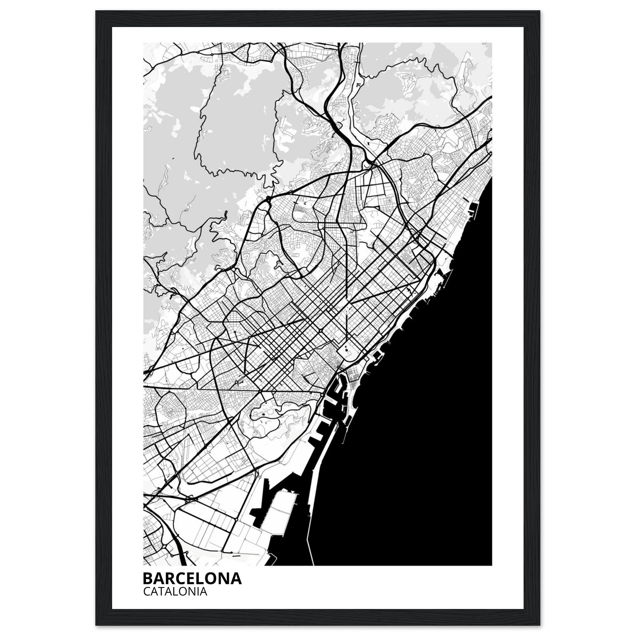 Barcelona Spain City Map Poster | Custom Map Art Print - Ink And Atlas