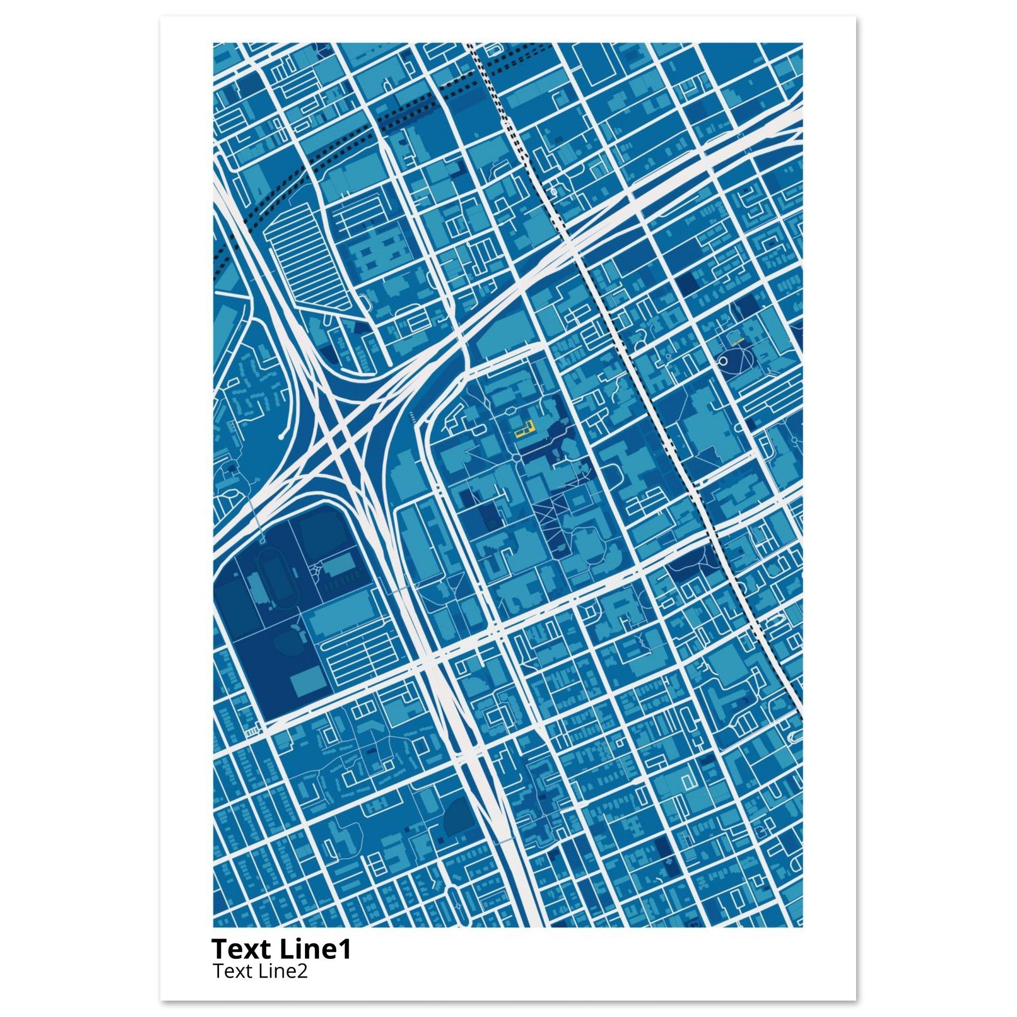 wayne state university campus map poster