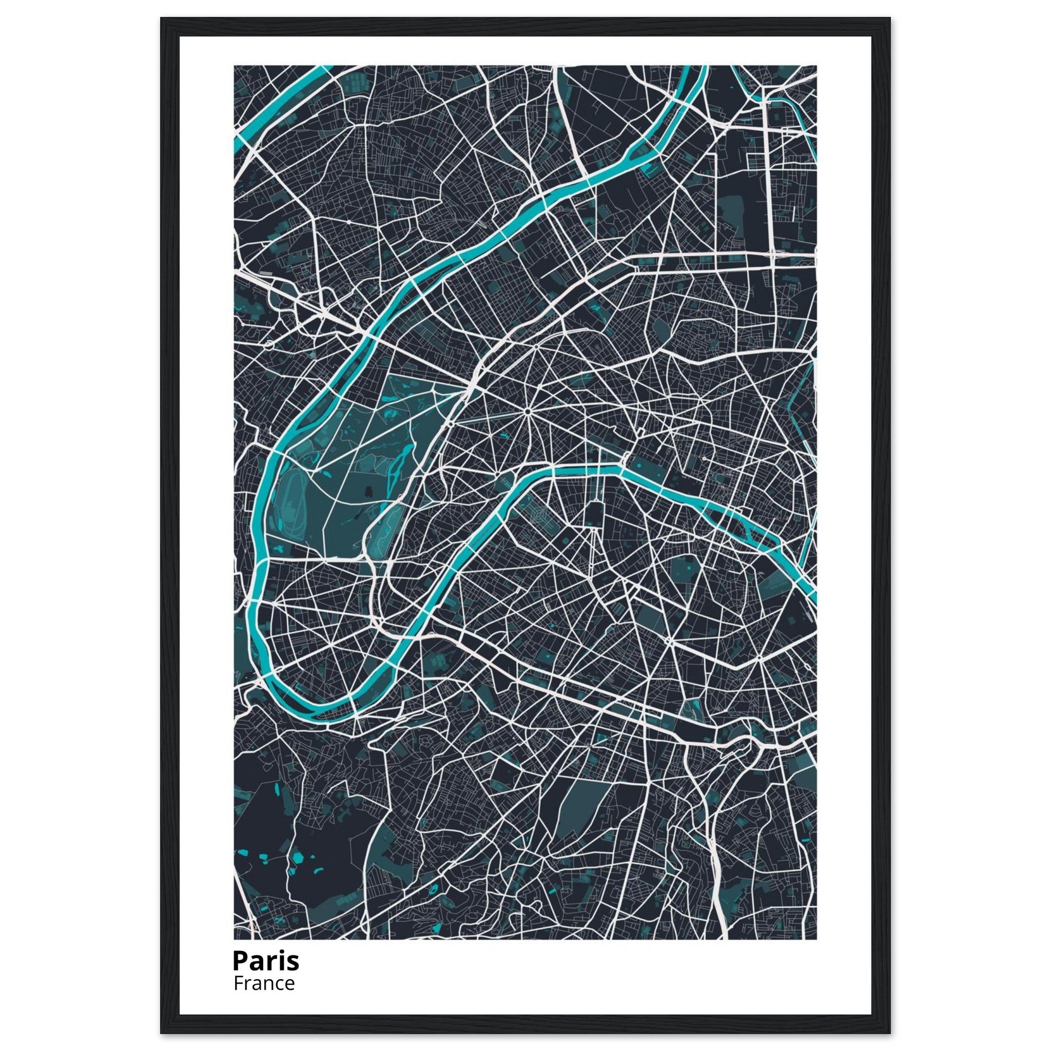 Custom Modern City Map Print - Ink And Atlas