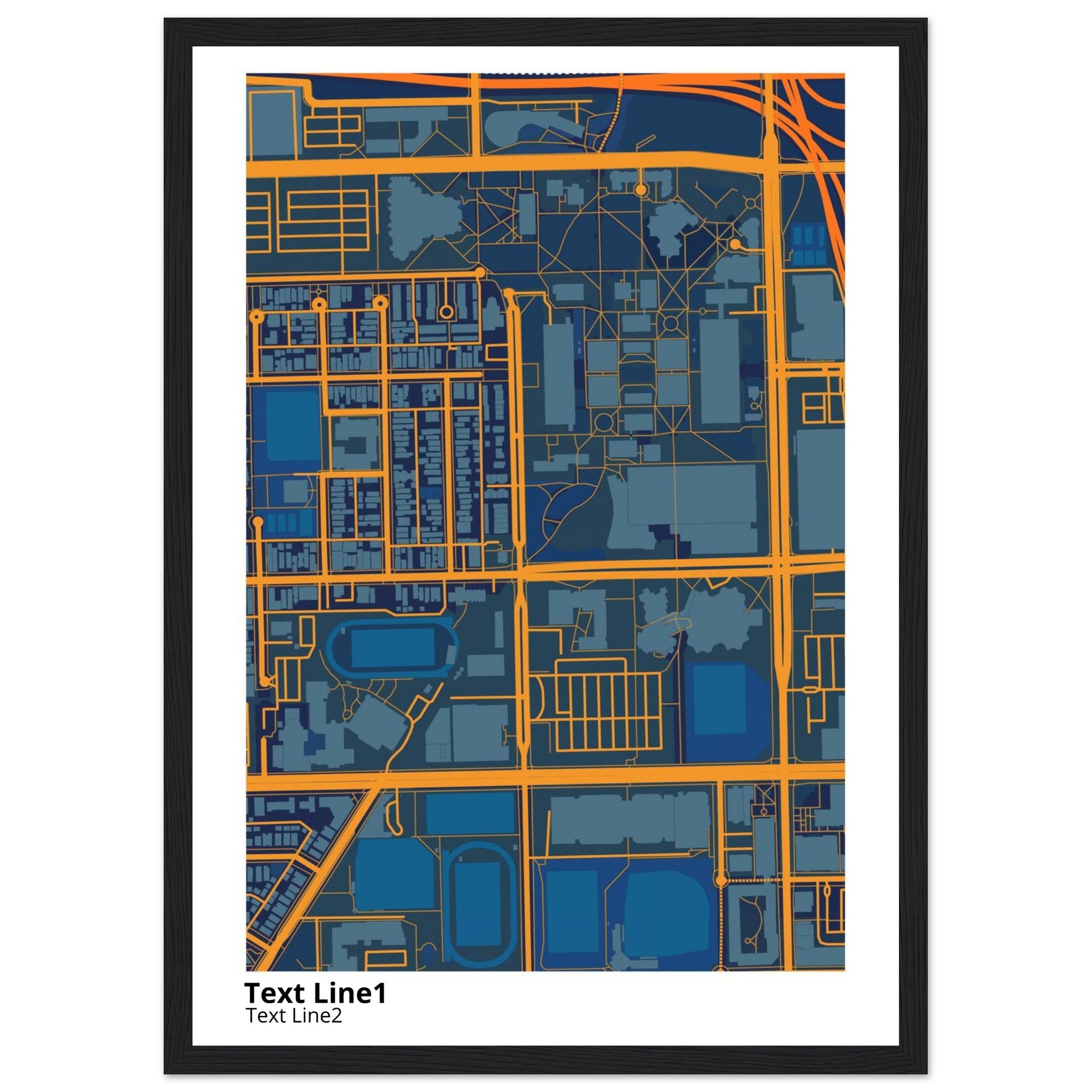 university of illinois chicago campus map poster