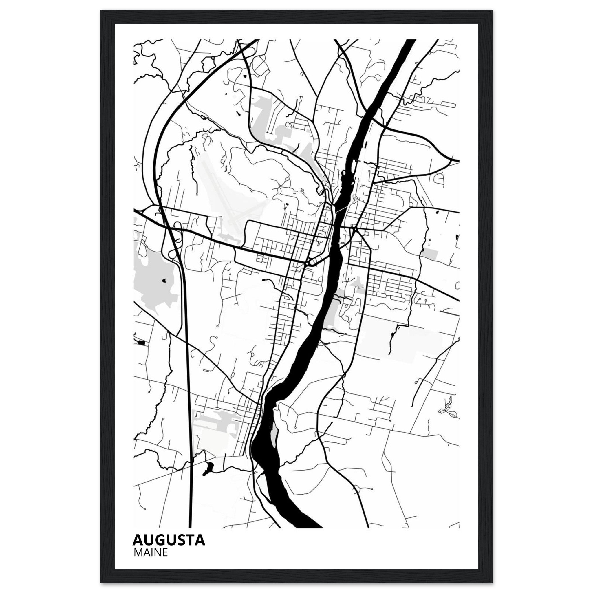 augusta map poster print