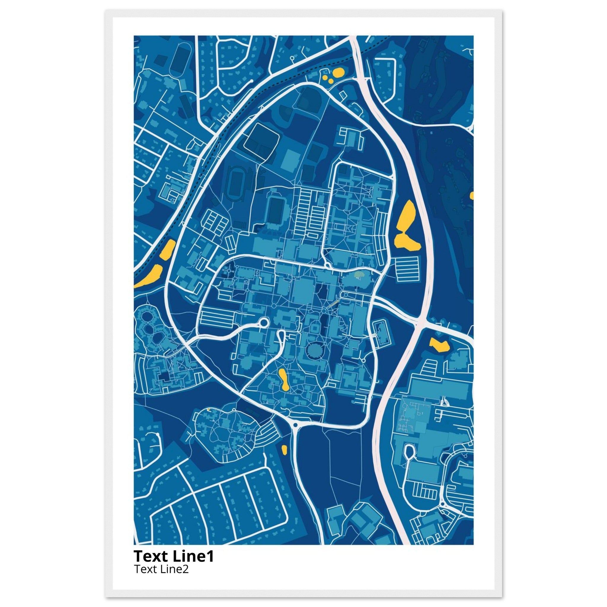 stony brook university campus map poster