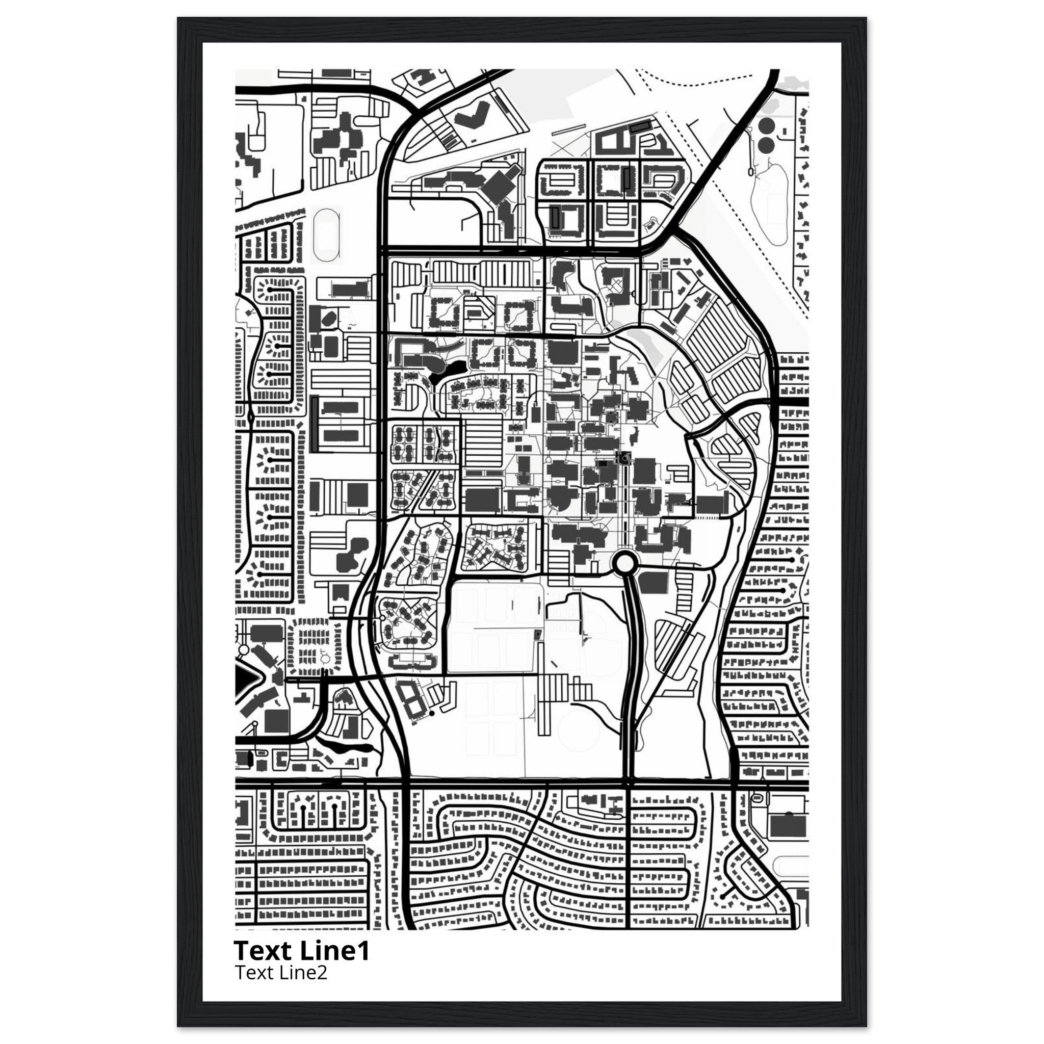The University of Texas at Dallas Campus Map Poster | Graduation Gift - Ink And Atlas