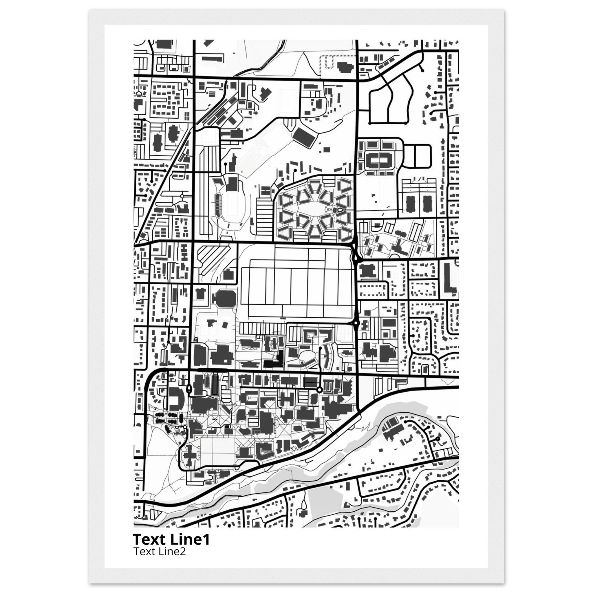 Utah State University Campus Map Poster | Graduation Gift - Ink And Atlas