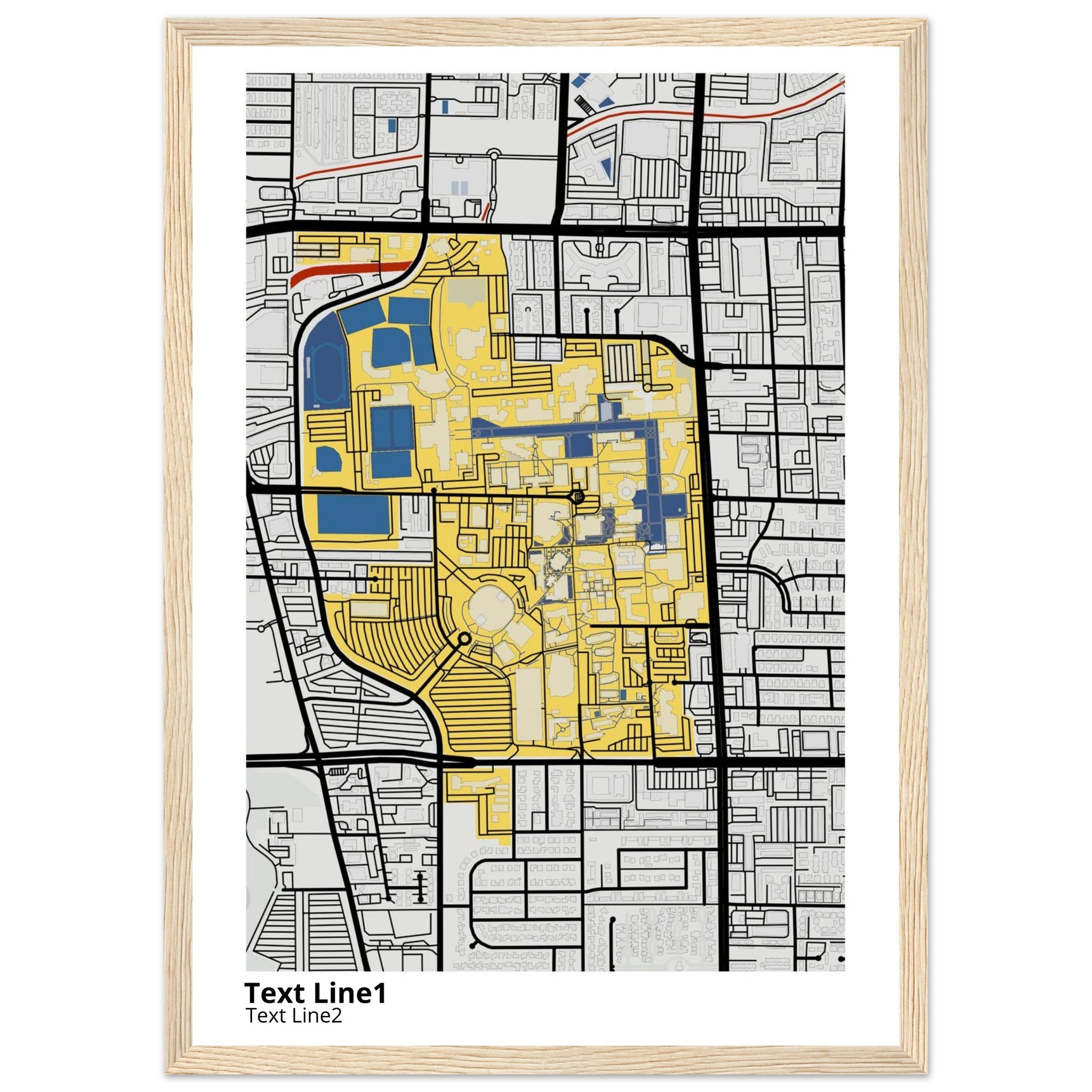 university of nevada las vegas campus map poster