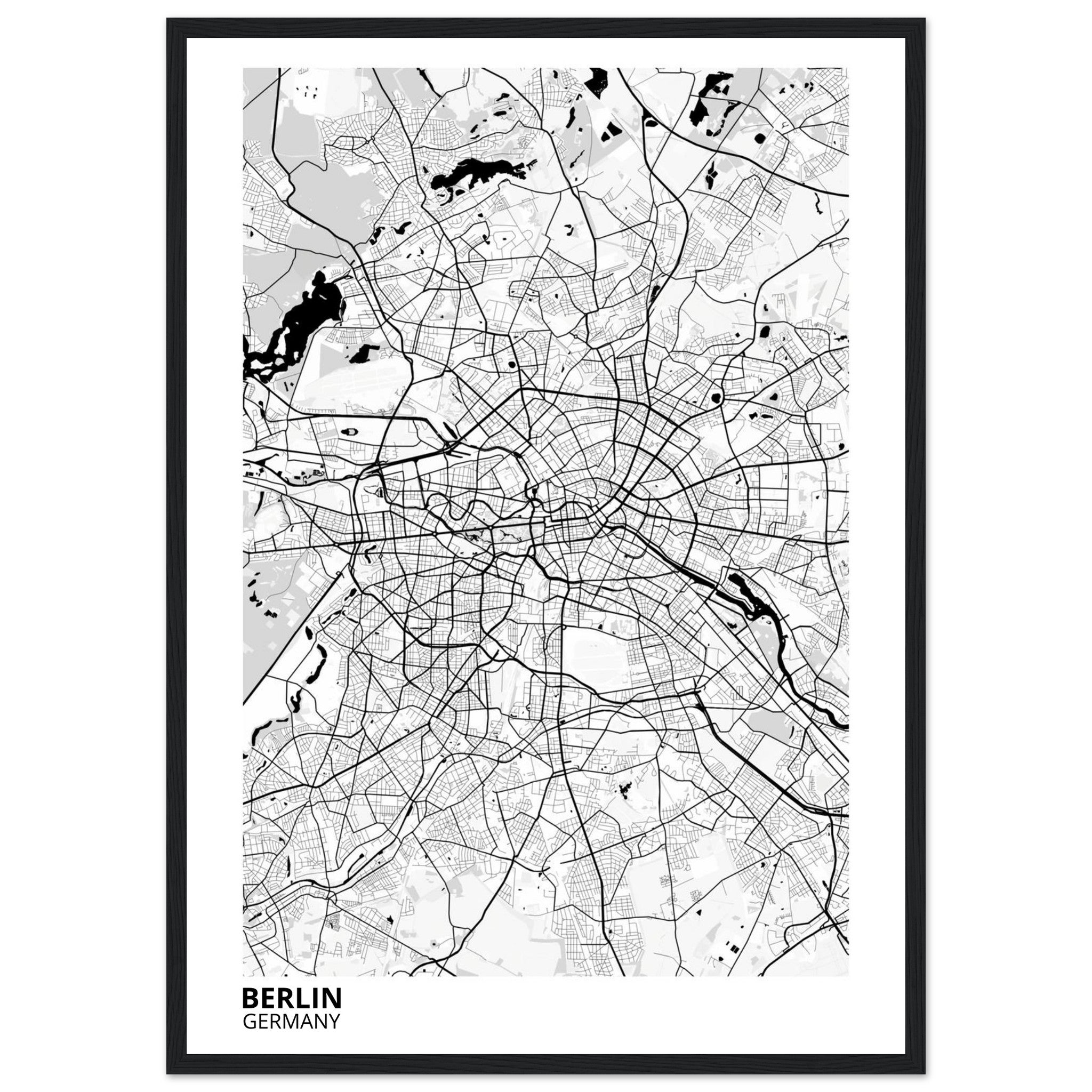 Berlin Germany City Map Poster | Custom Map Art Print - Ink And Atlas