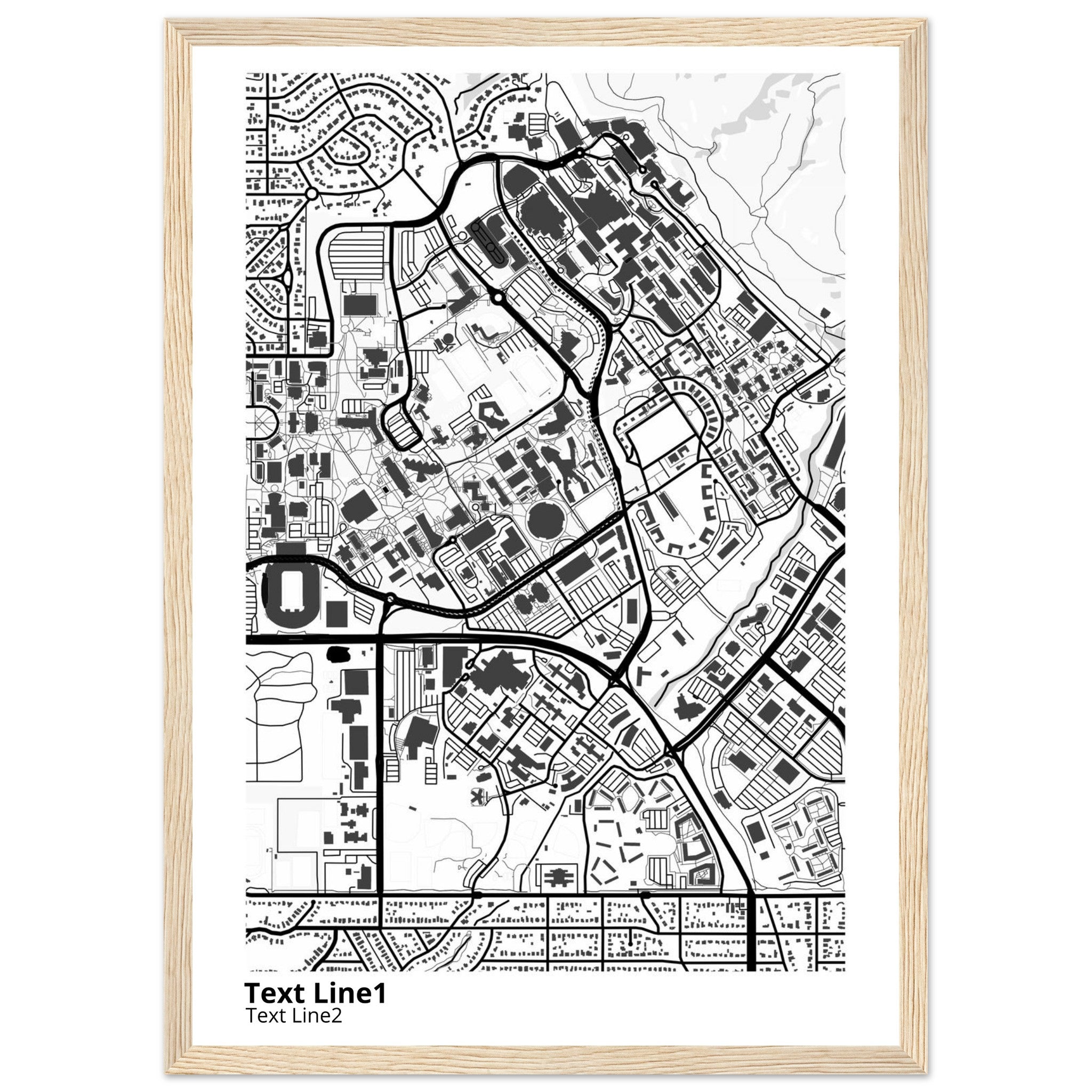 University of Utah Campus Map Poster | Graduation Gift - Ink And Atlas