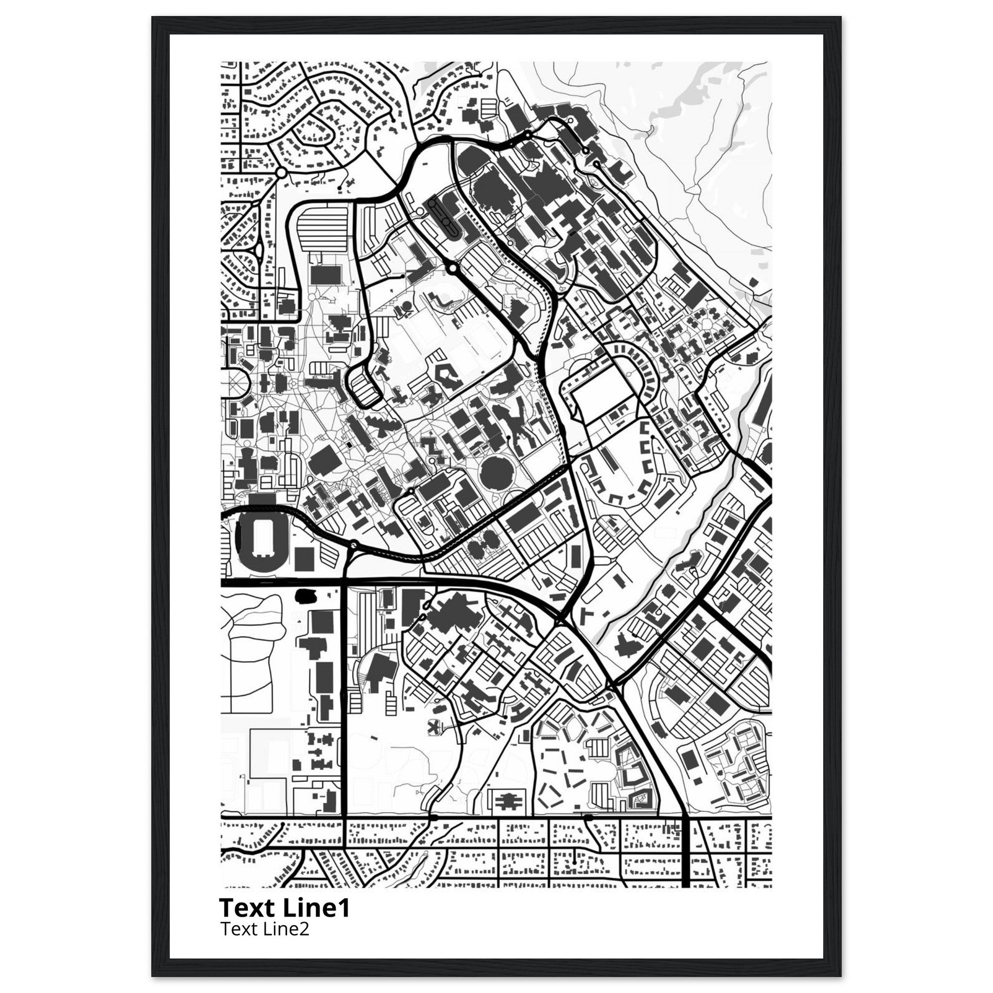 University of Utah Campus Map Poster | Graduation Gift - Ink And Atlas