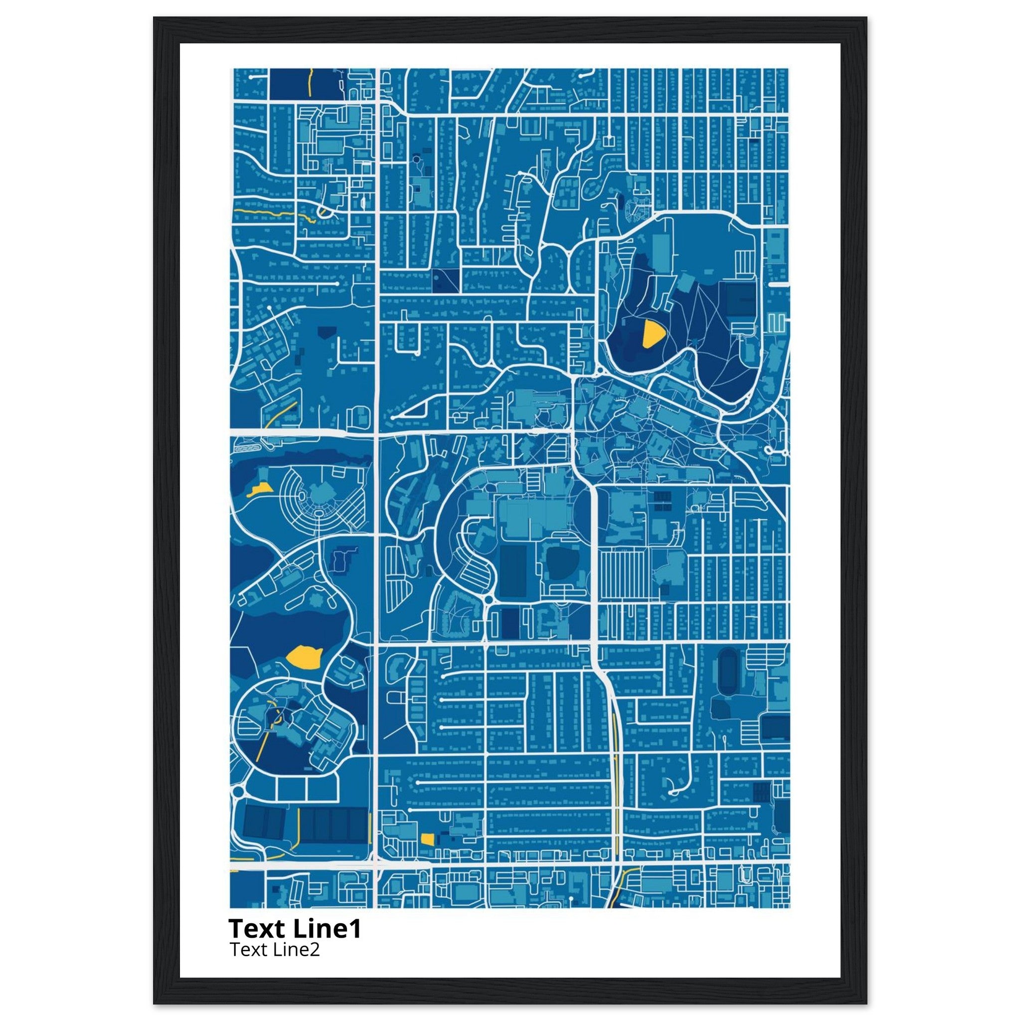 university of kansas campus map poster
