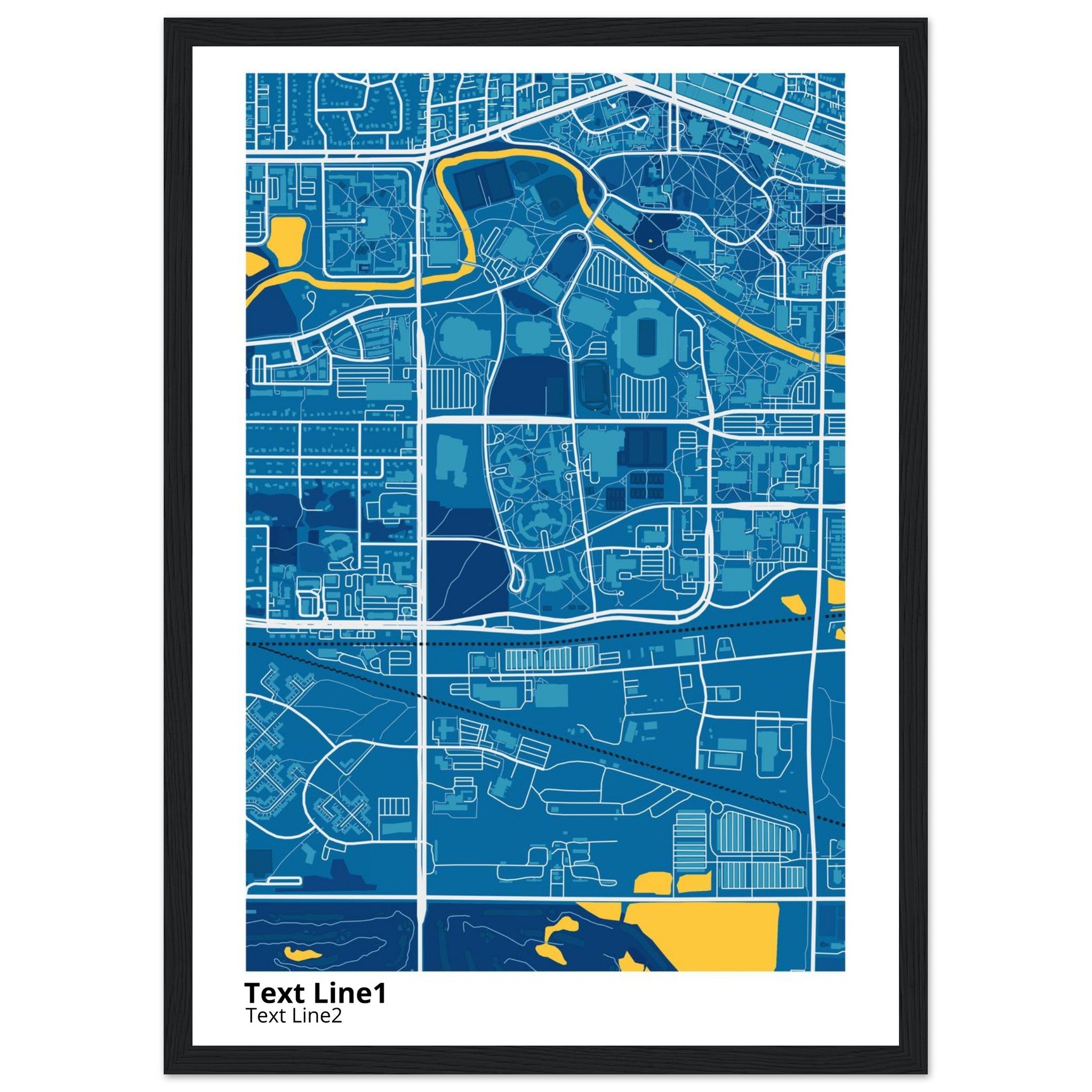 michigan state university campus map poster