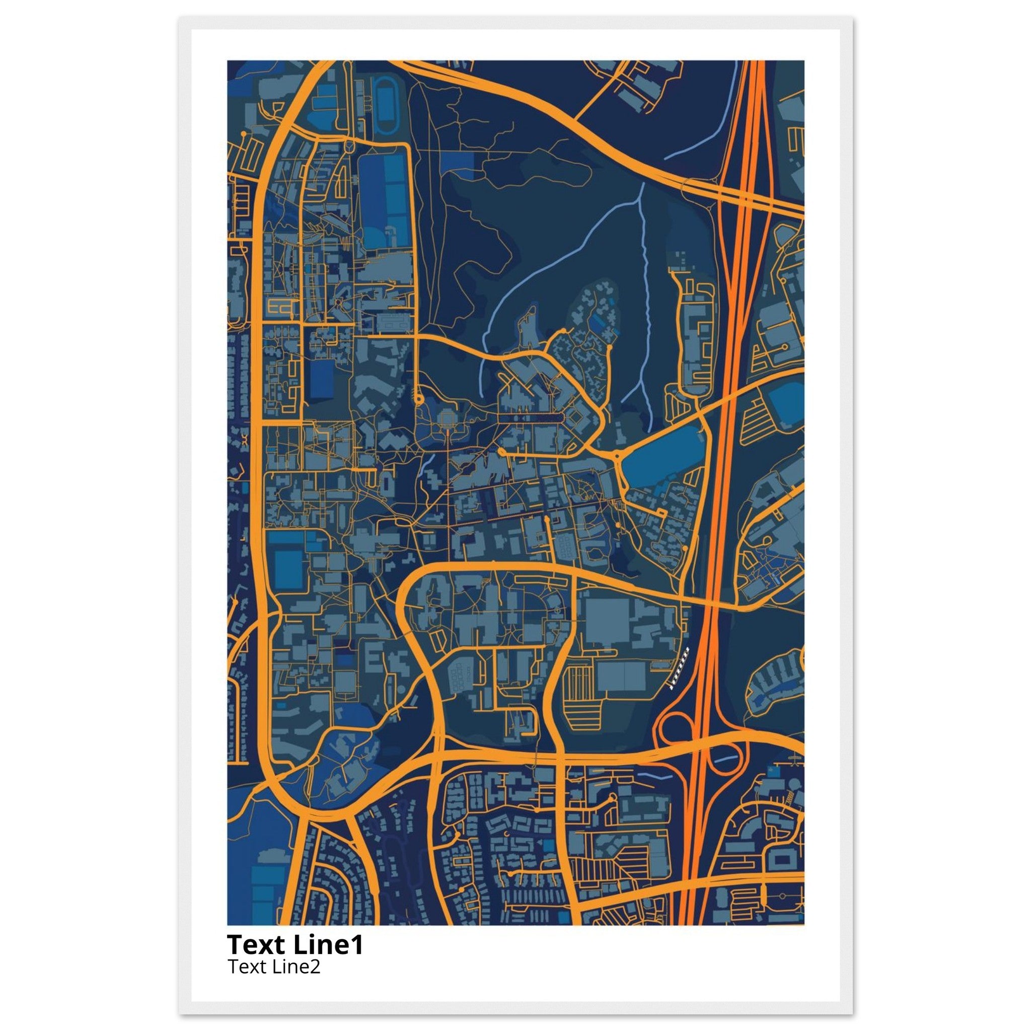 university of california san diego campus map poster