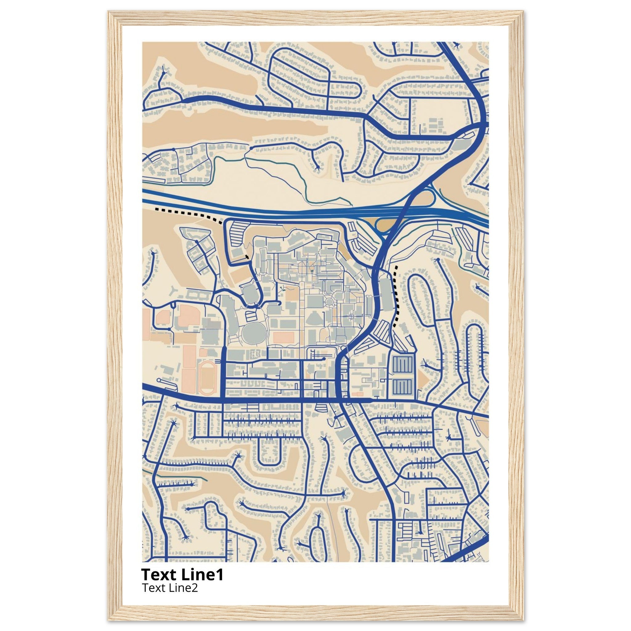 san diego state university campus map poster