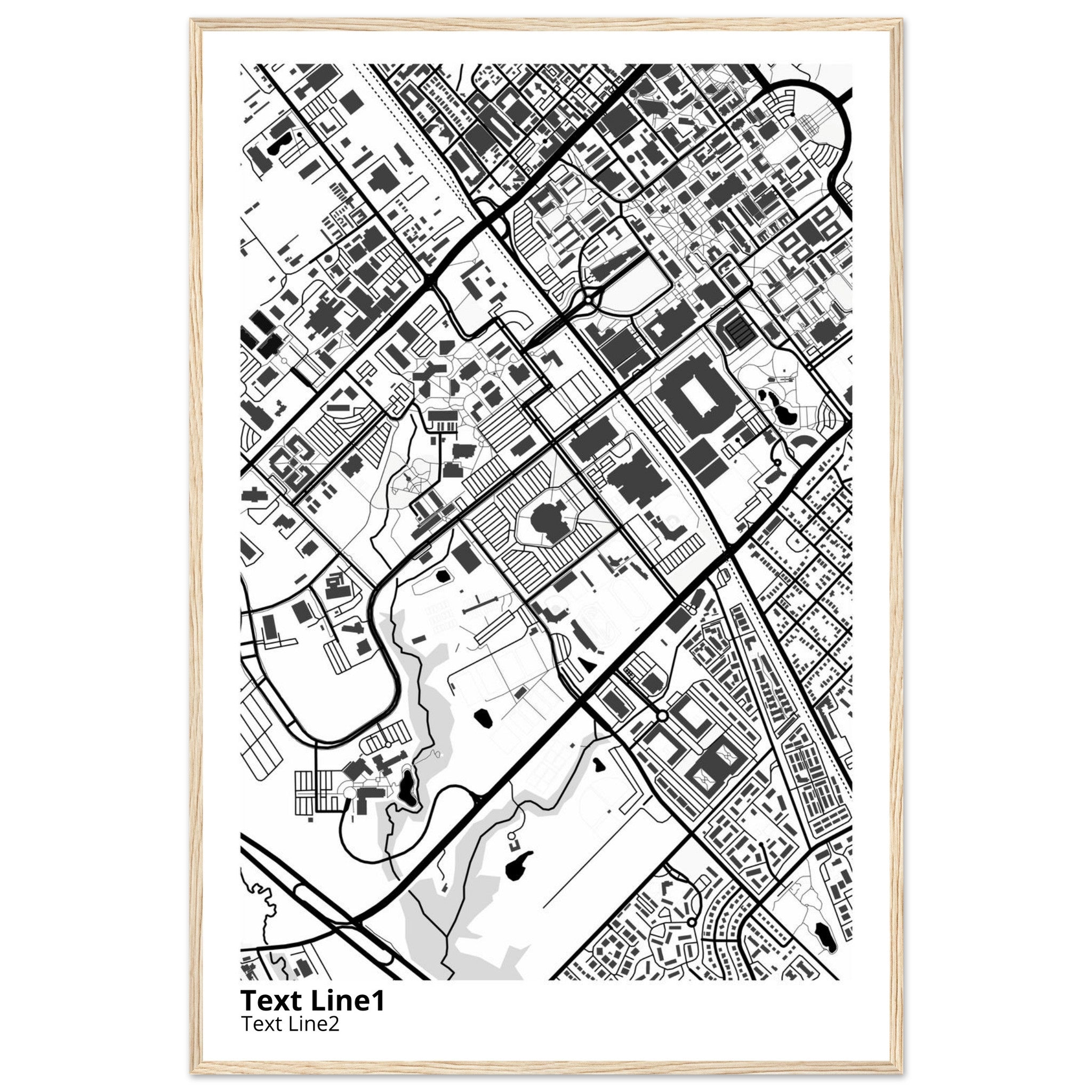 Texas A&M University (College Station) Campus Poster | Graduation Gift - Ink And Atlas