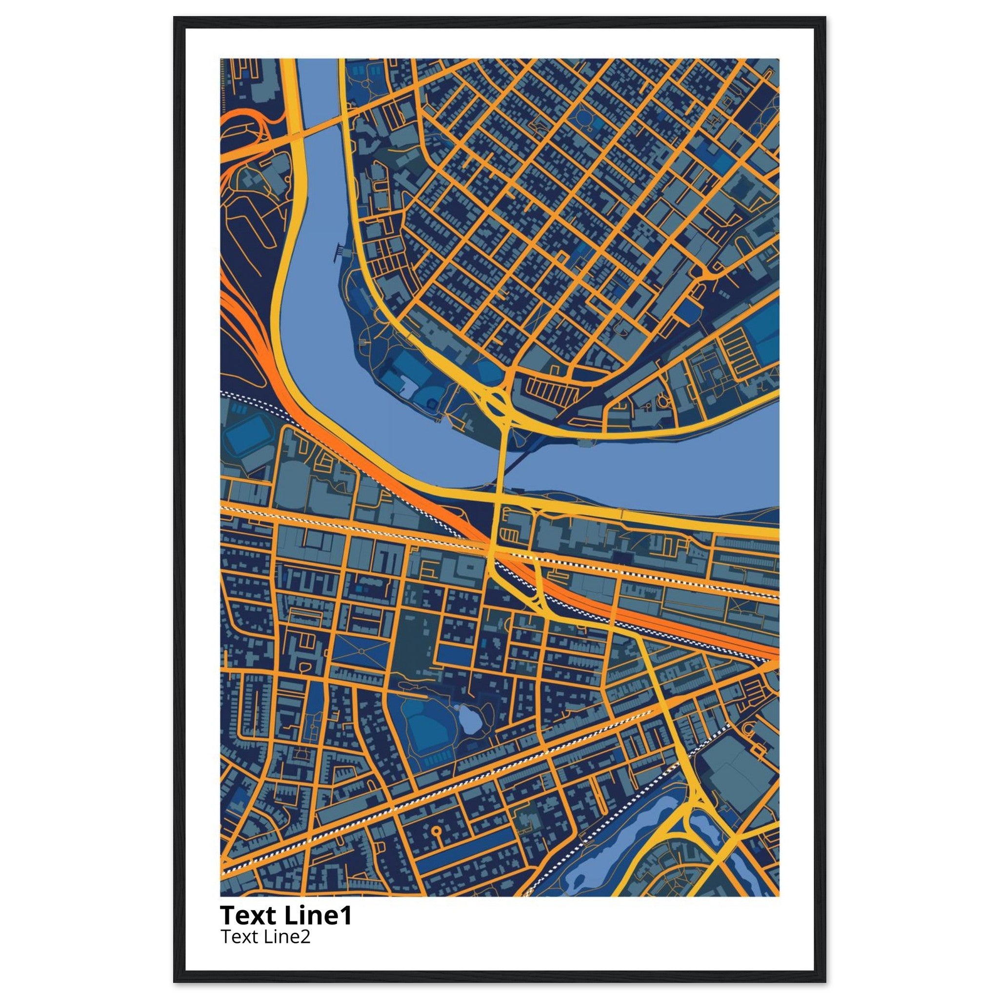 boston university campus map poster