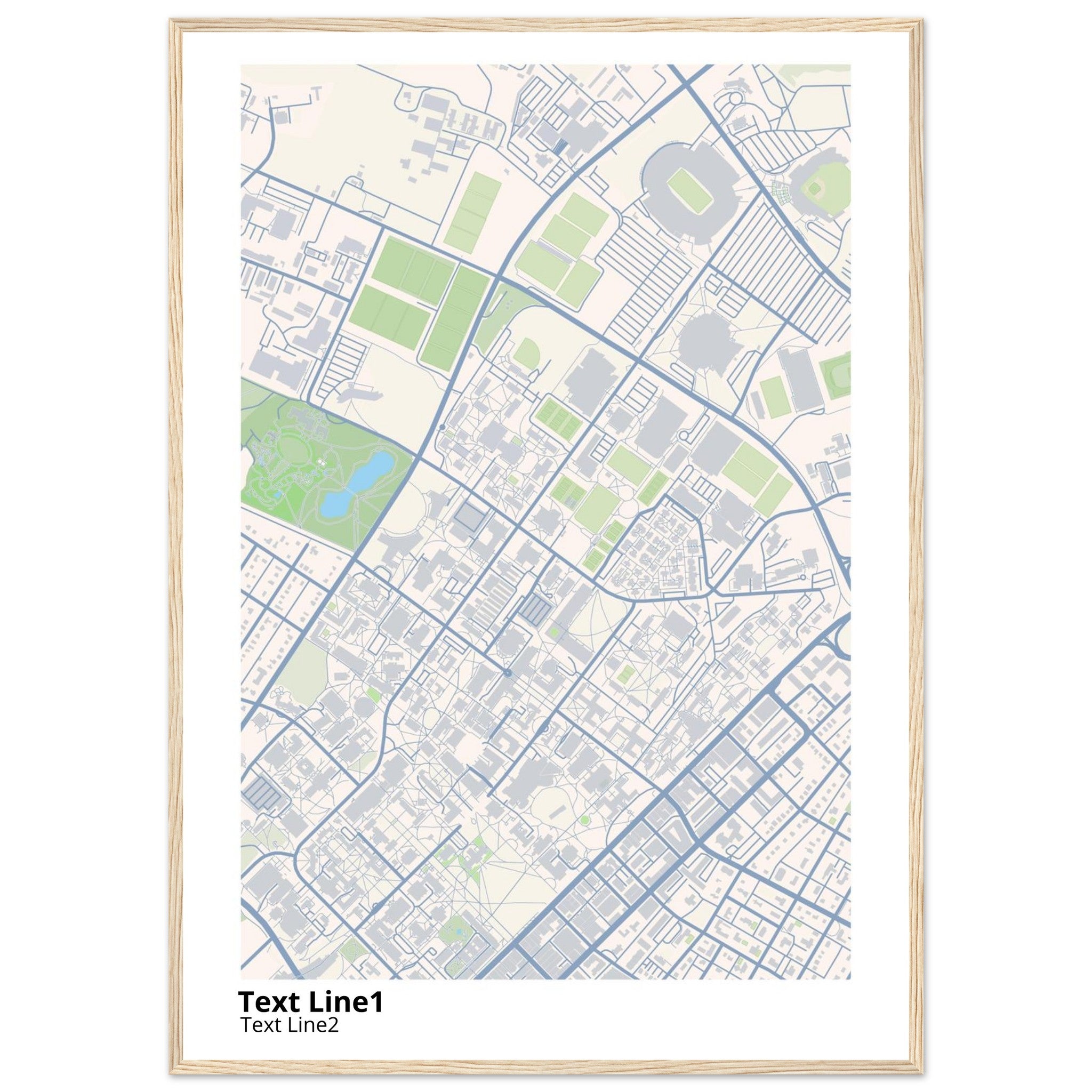 Pennsylvania State University Campus Map Poster | Graduation Gift - Ink And Atlas