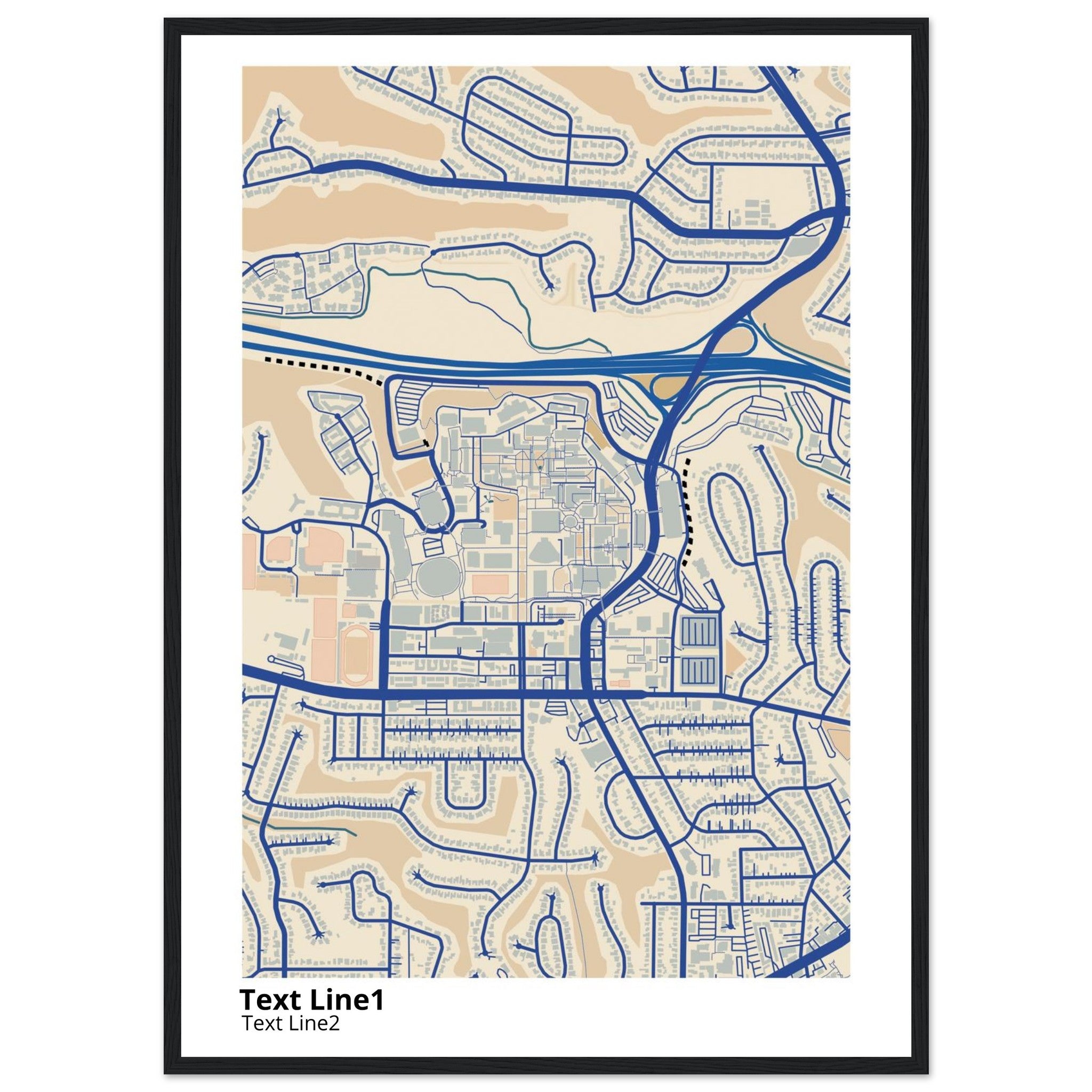 san diego state university campus map poster