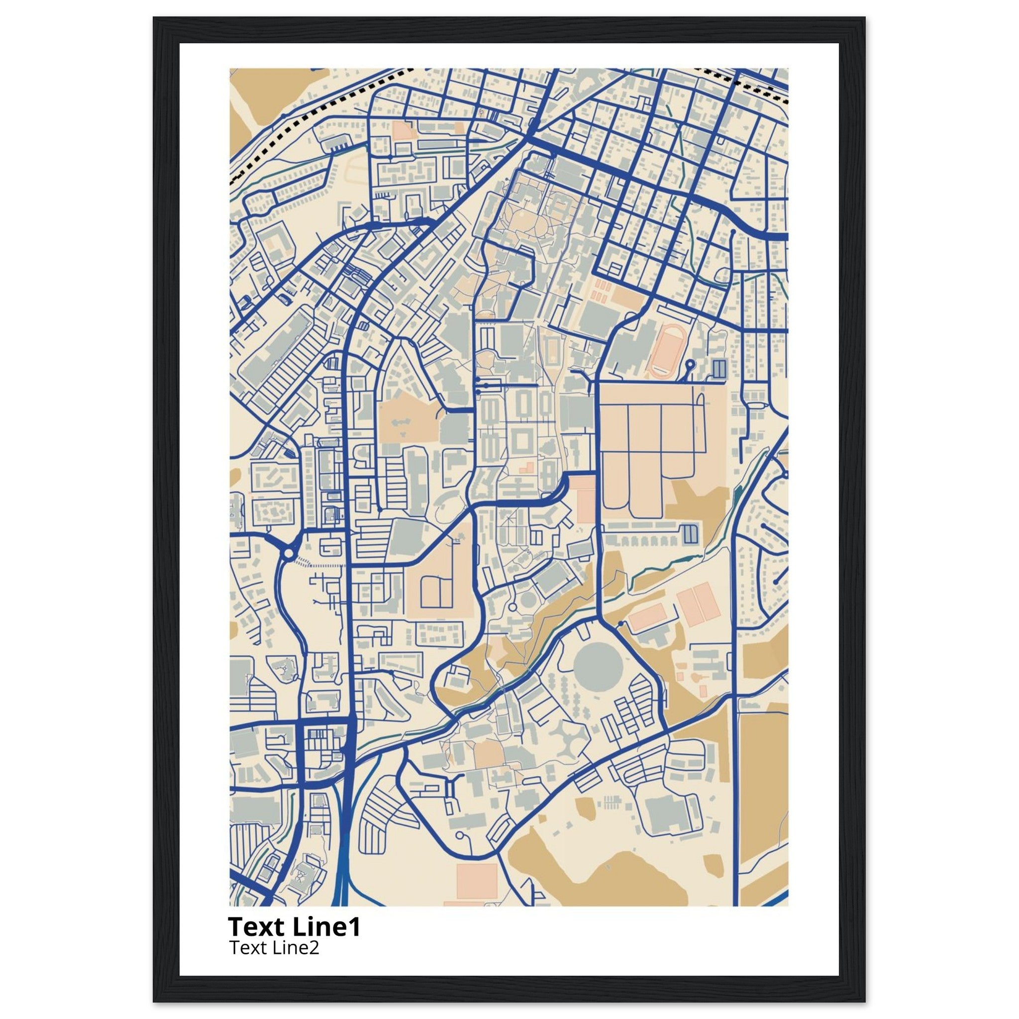 northern arizona university campus map poster